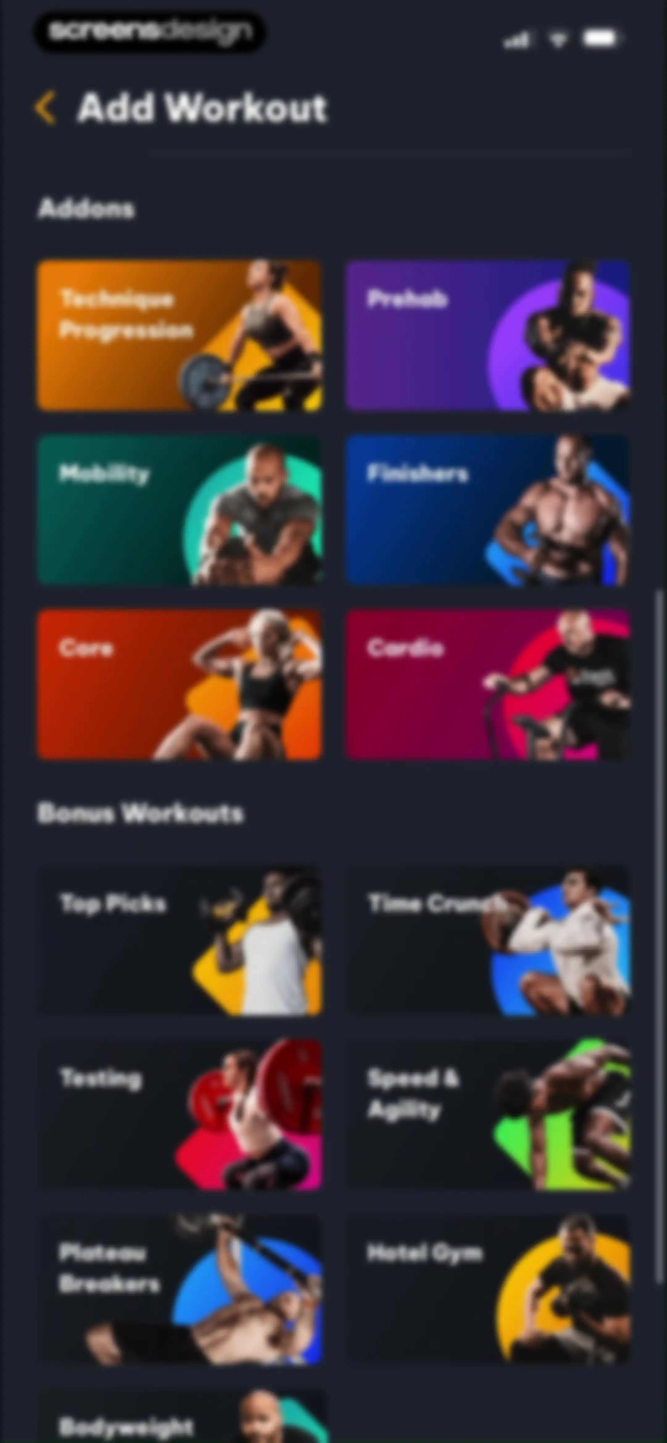 Peak Strength screen 54