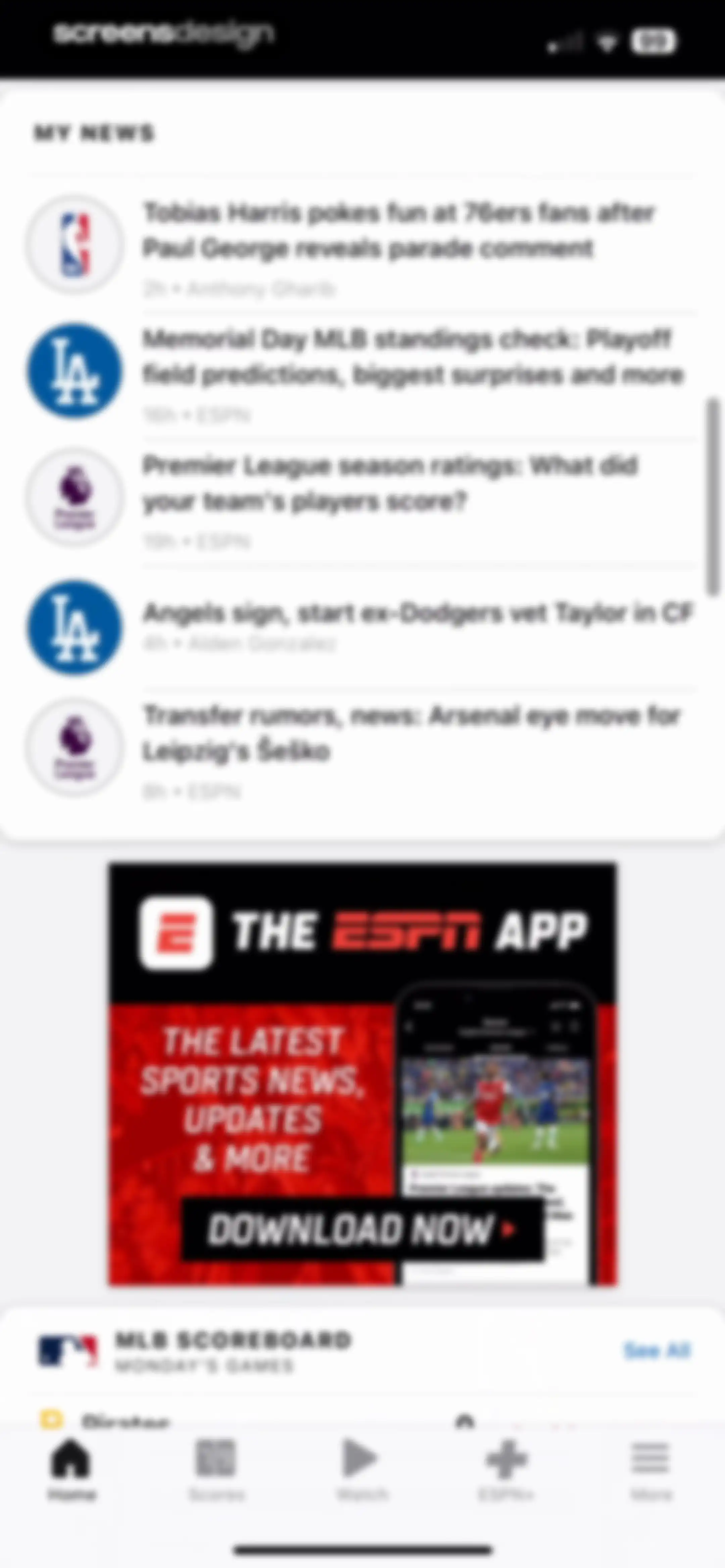 ESPN: Live Sports & Scores screen 61
