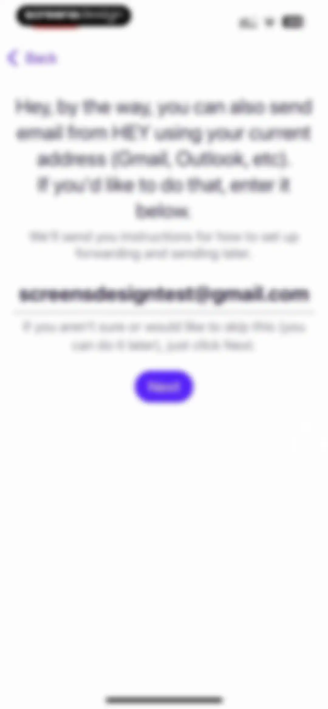 HEY Email screen 5