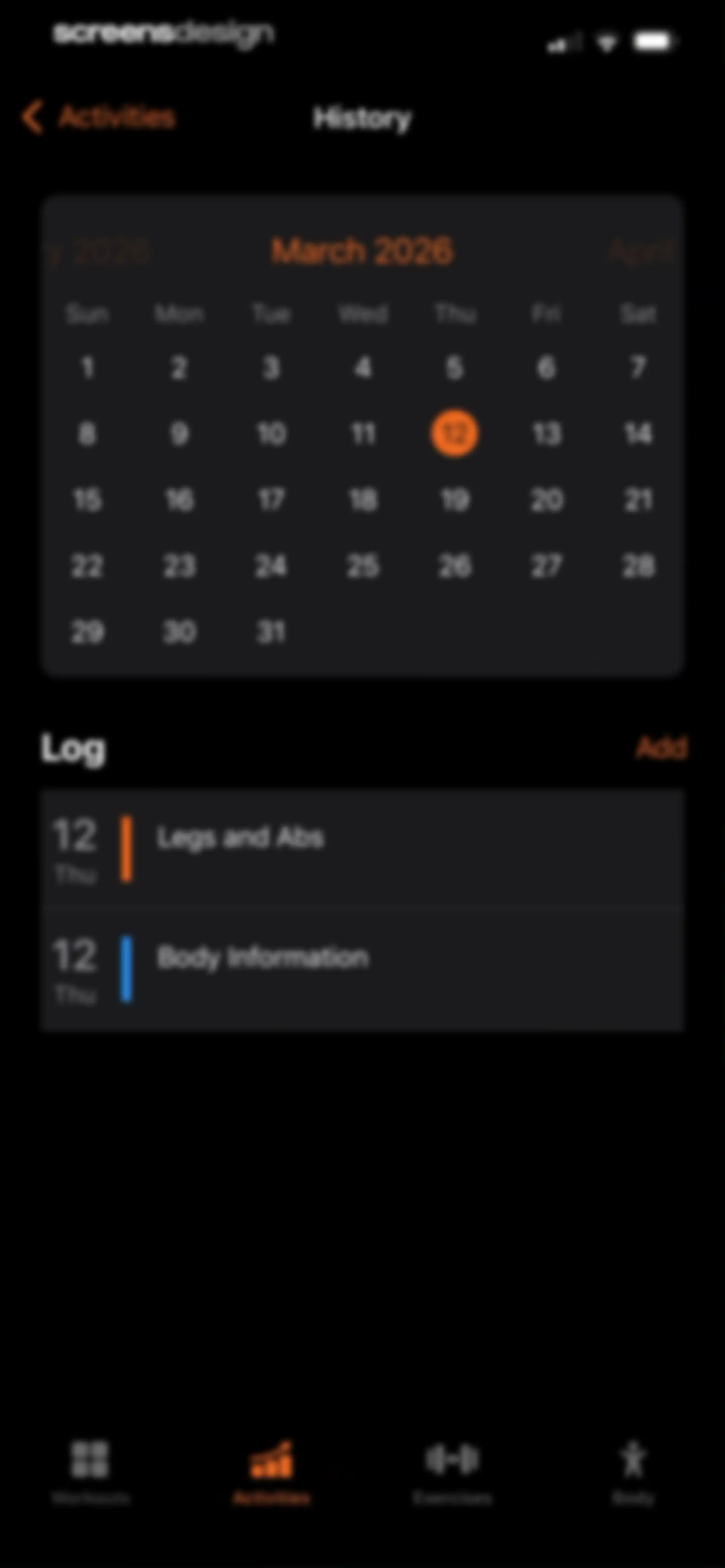 Gym WP - Workout Planner & Log screen 121