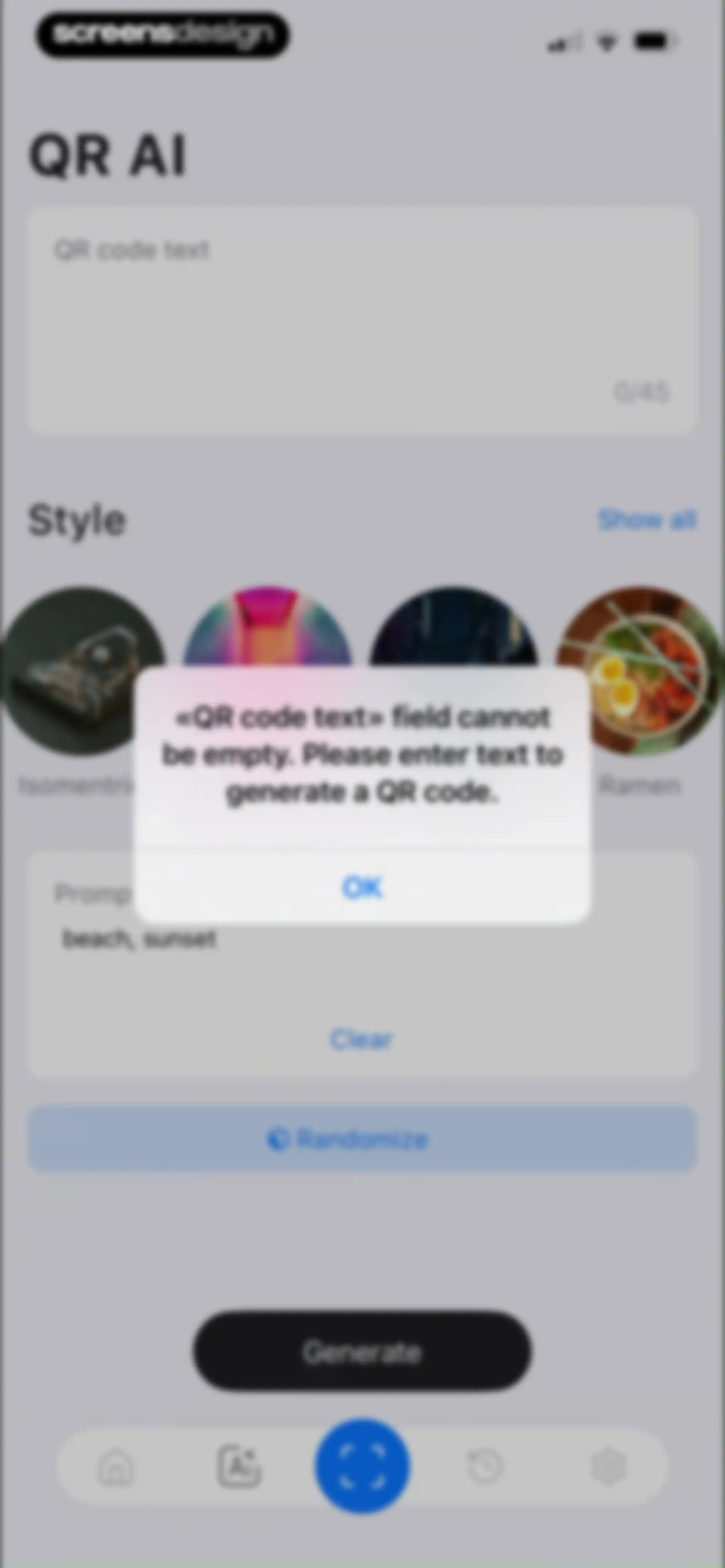 QR Code Scanner & AI Generator screen 56