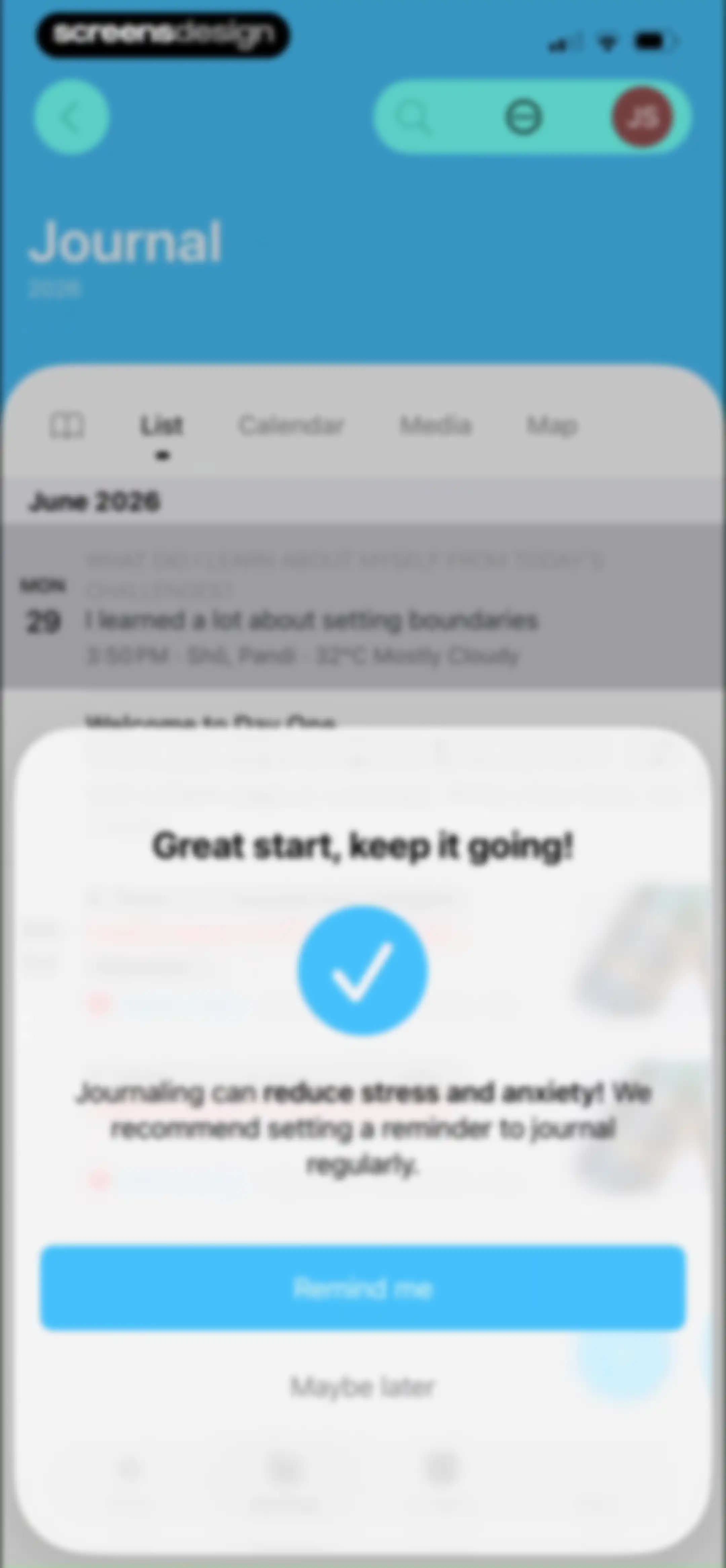 Day One: Daily Journal & Diary screen 44