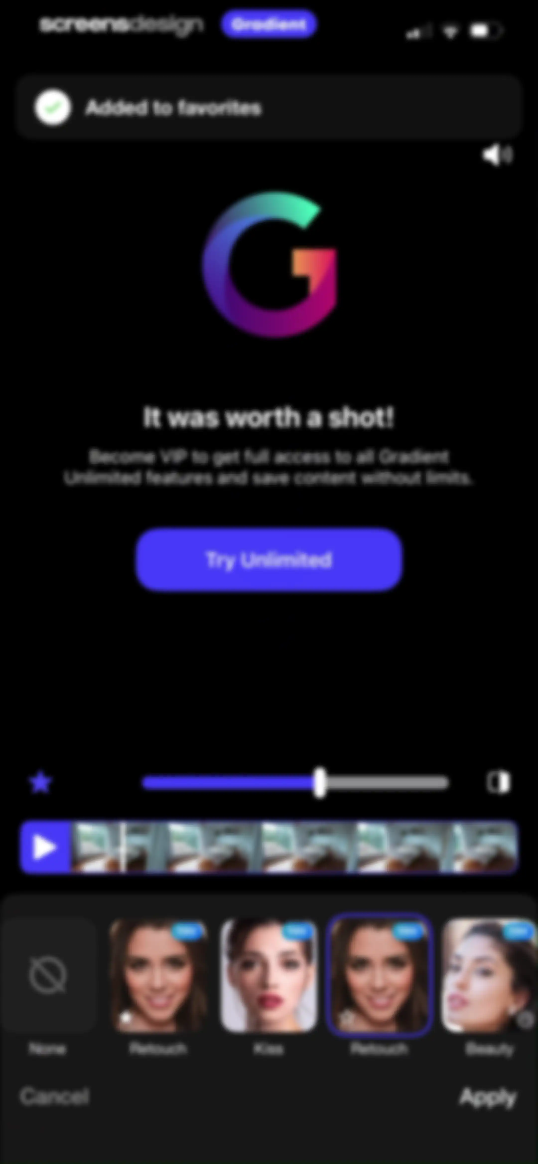 Gradient: You Look Like screen 34
