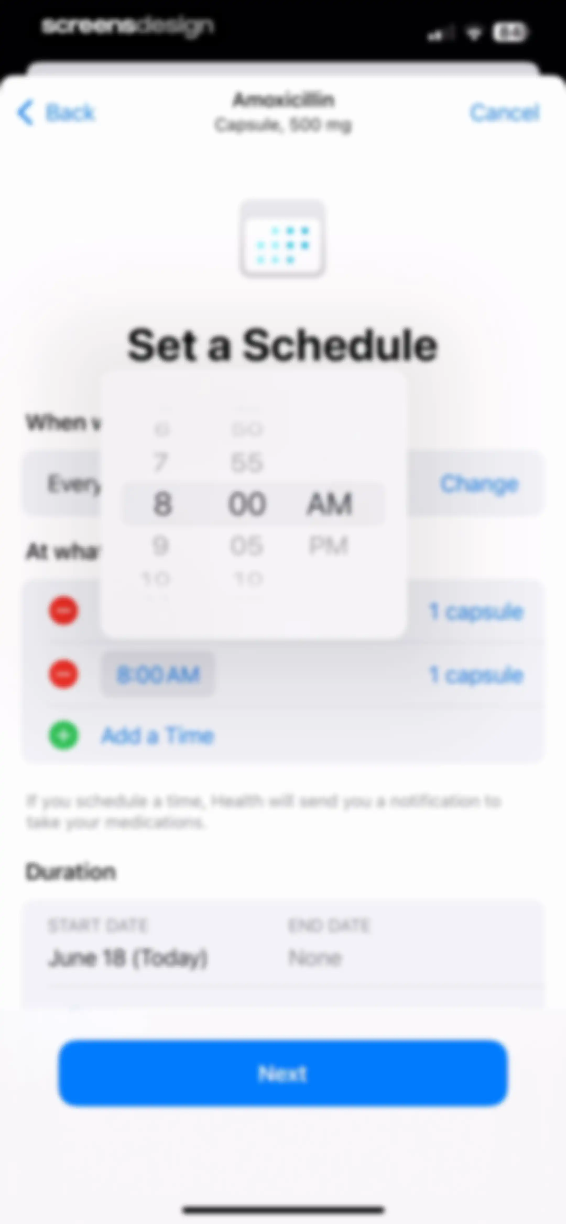Apple Health screen 122