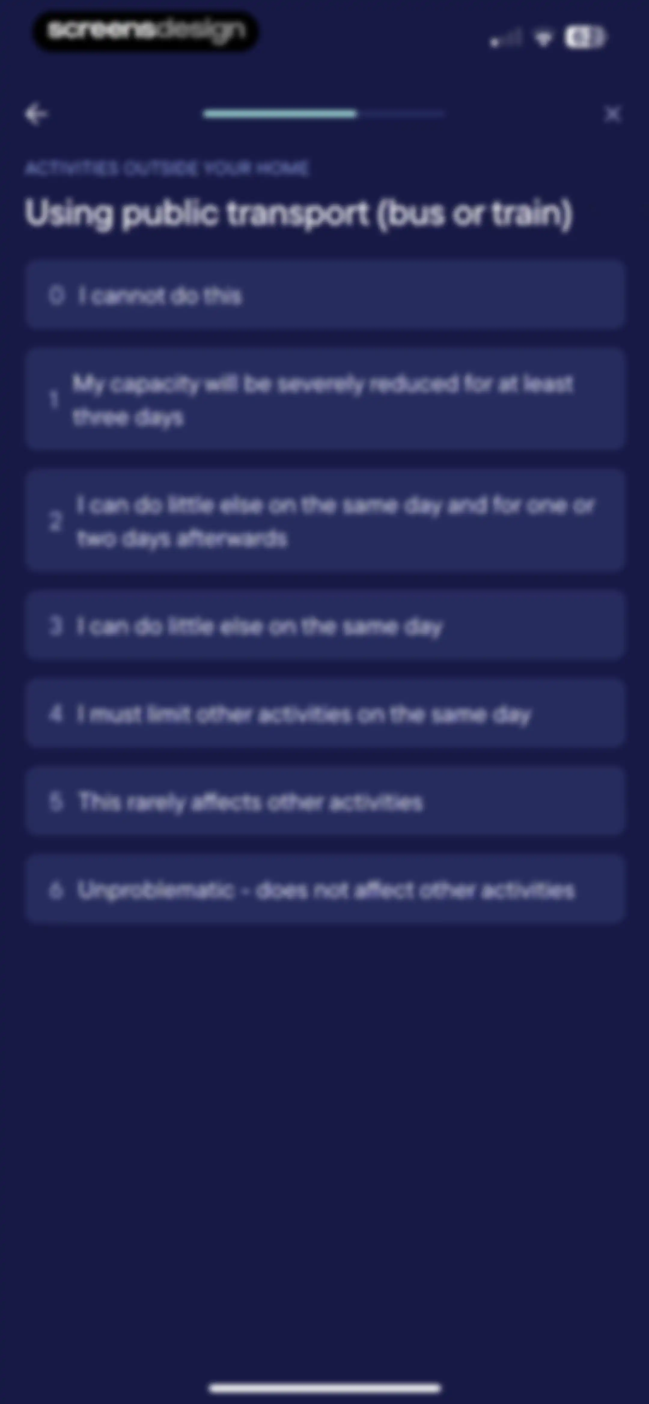 Visible: Pacing for illness screen 78