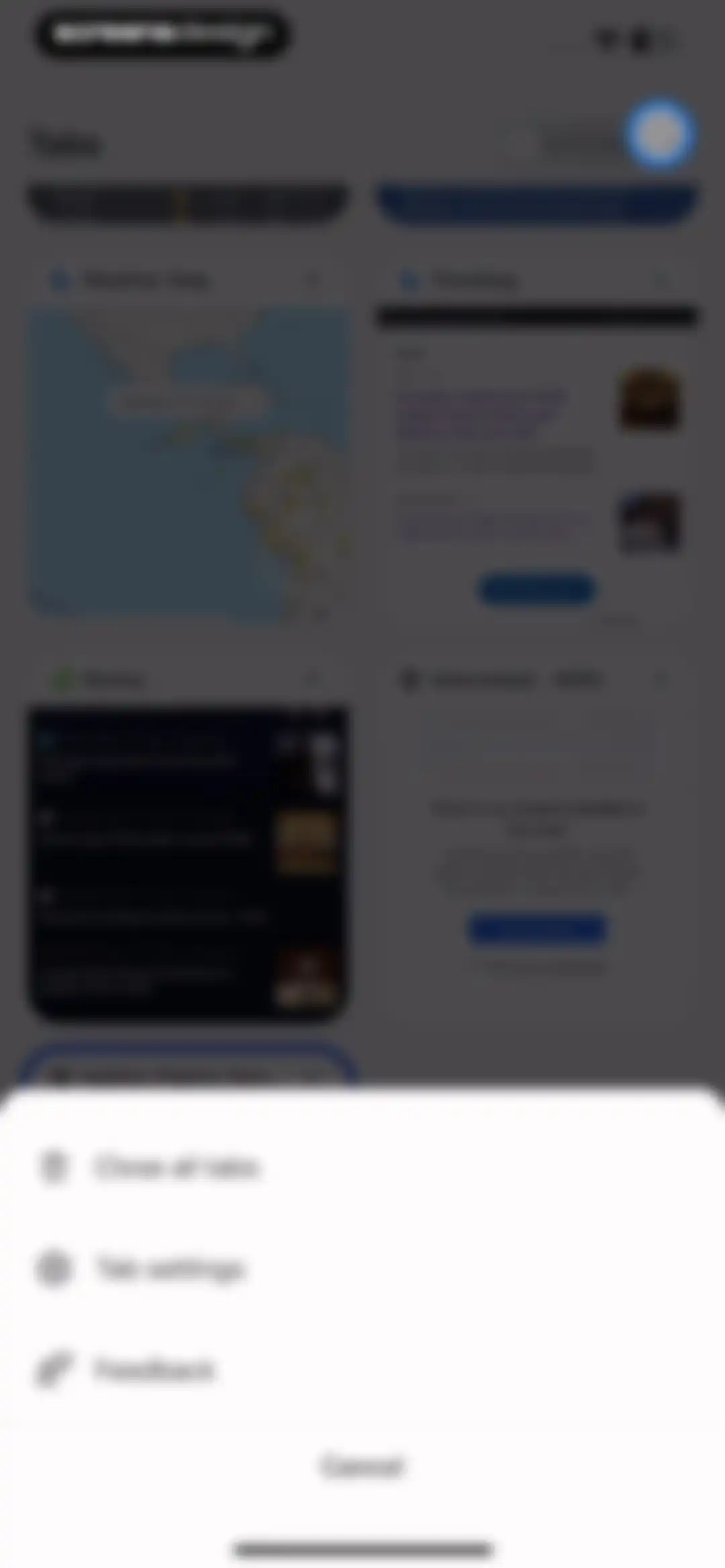 Microsoft Bing Search screen 216