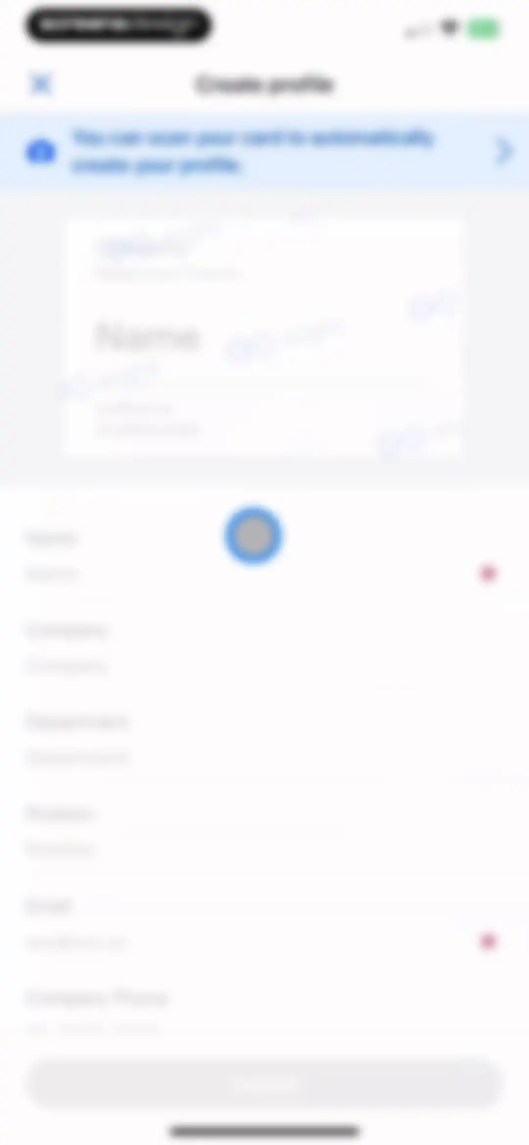 Eight: Business Card Manager screen 10