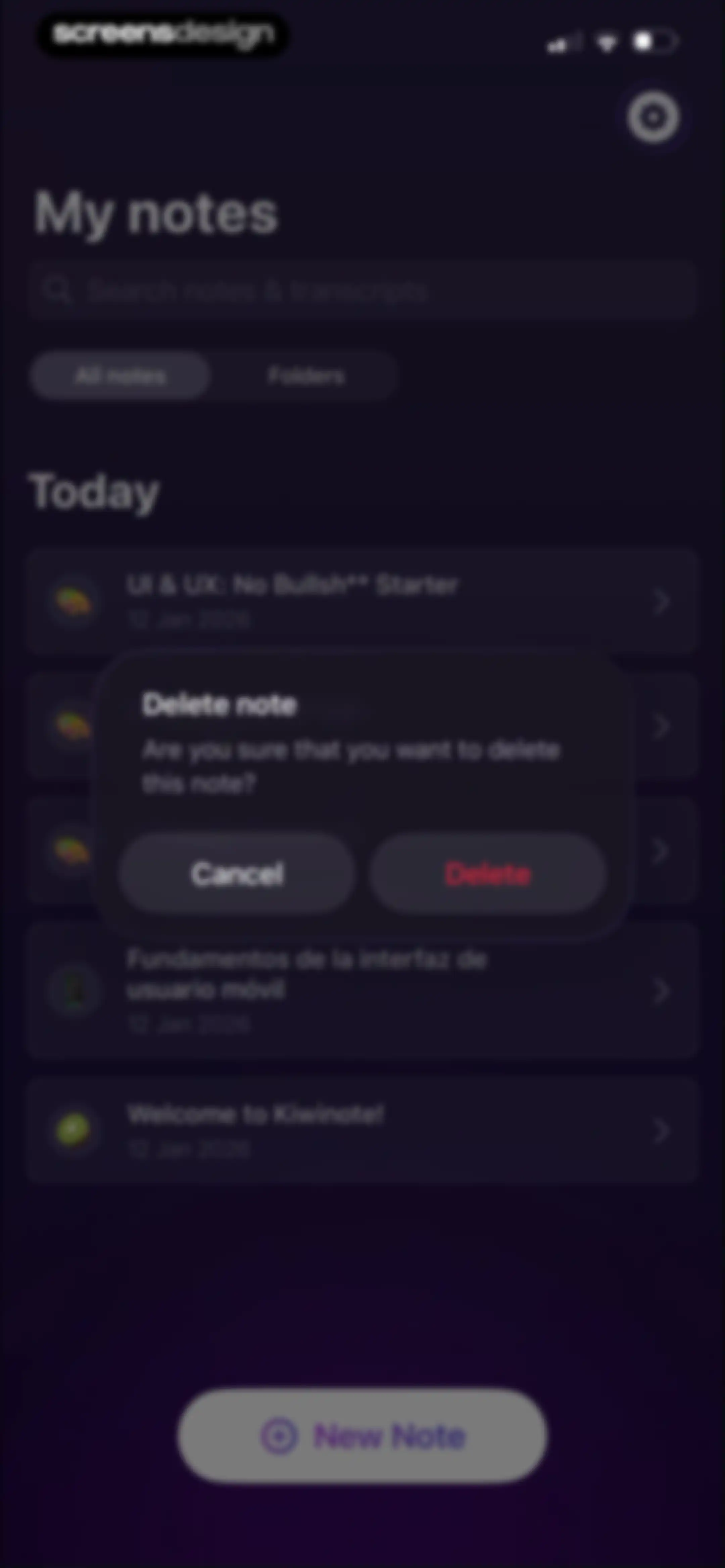 Kiwi AI - Notetaker screen 59