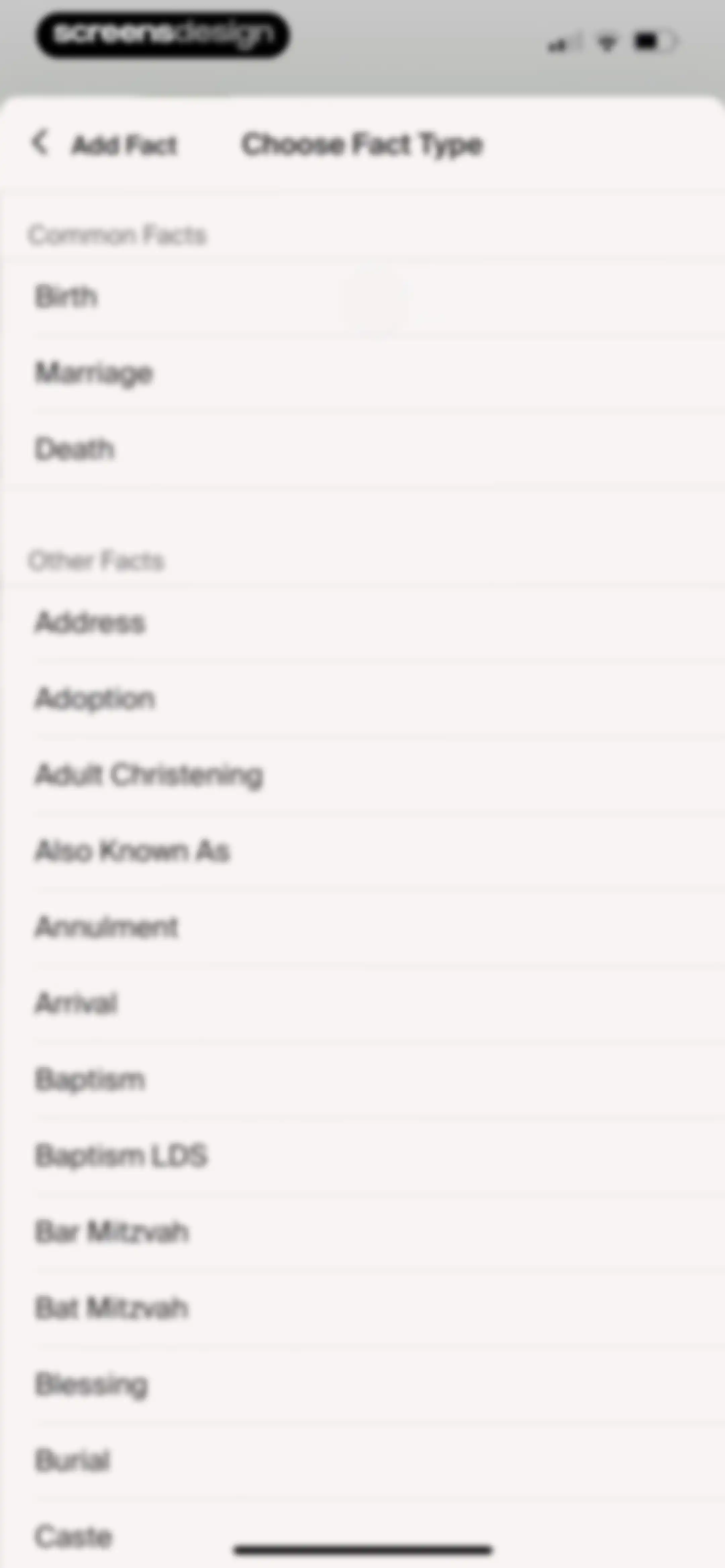 Ancestry: Family History & DNA screen 75