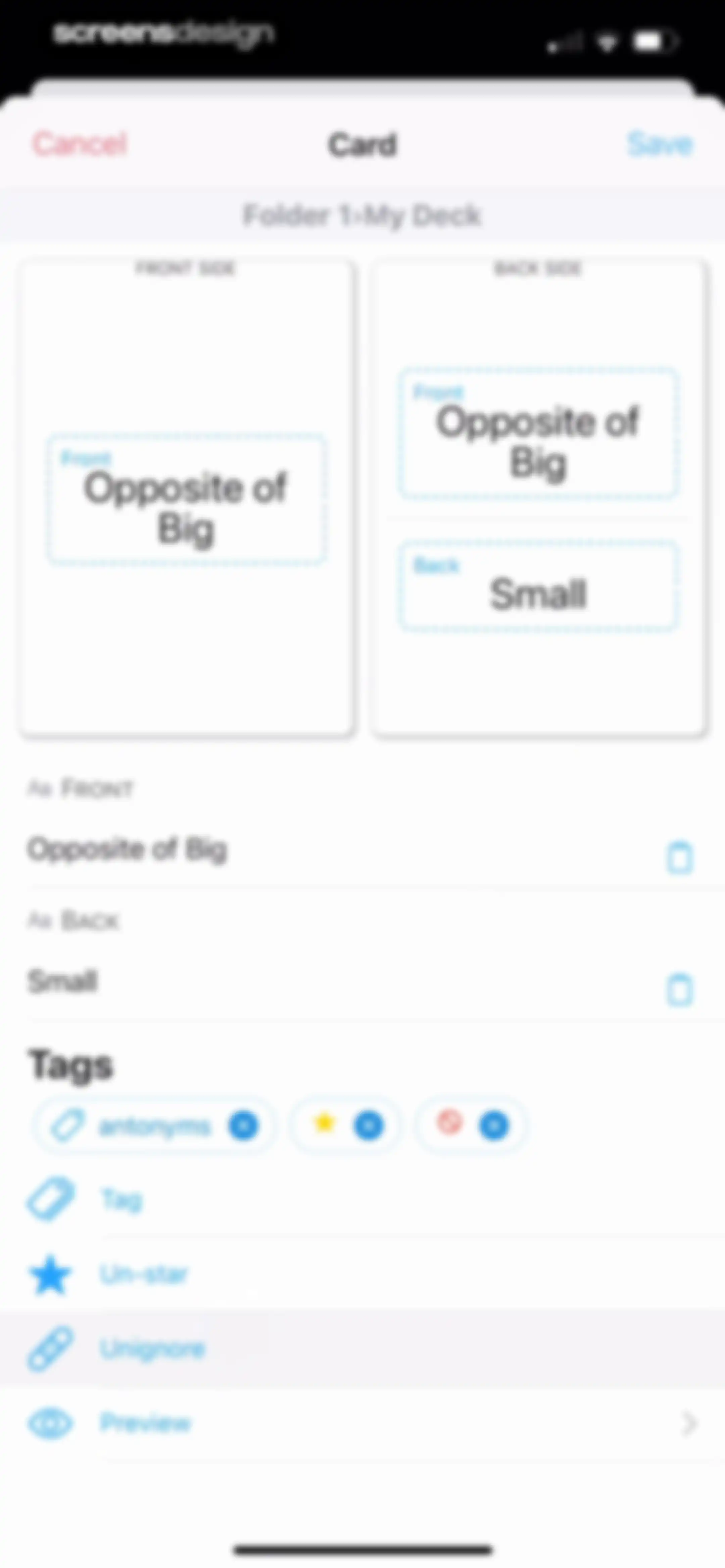 AlgoApp - Flashcards screen 27