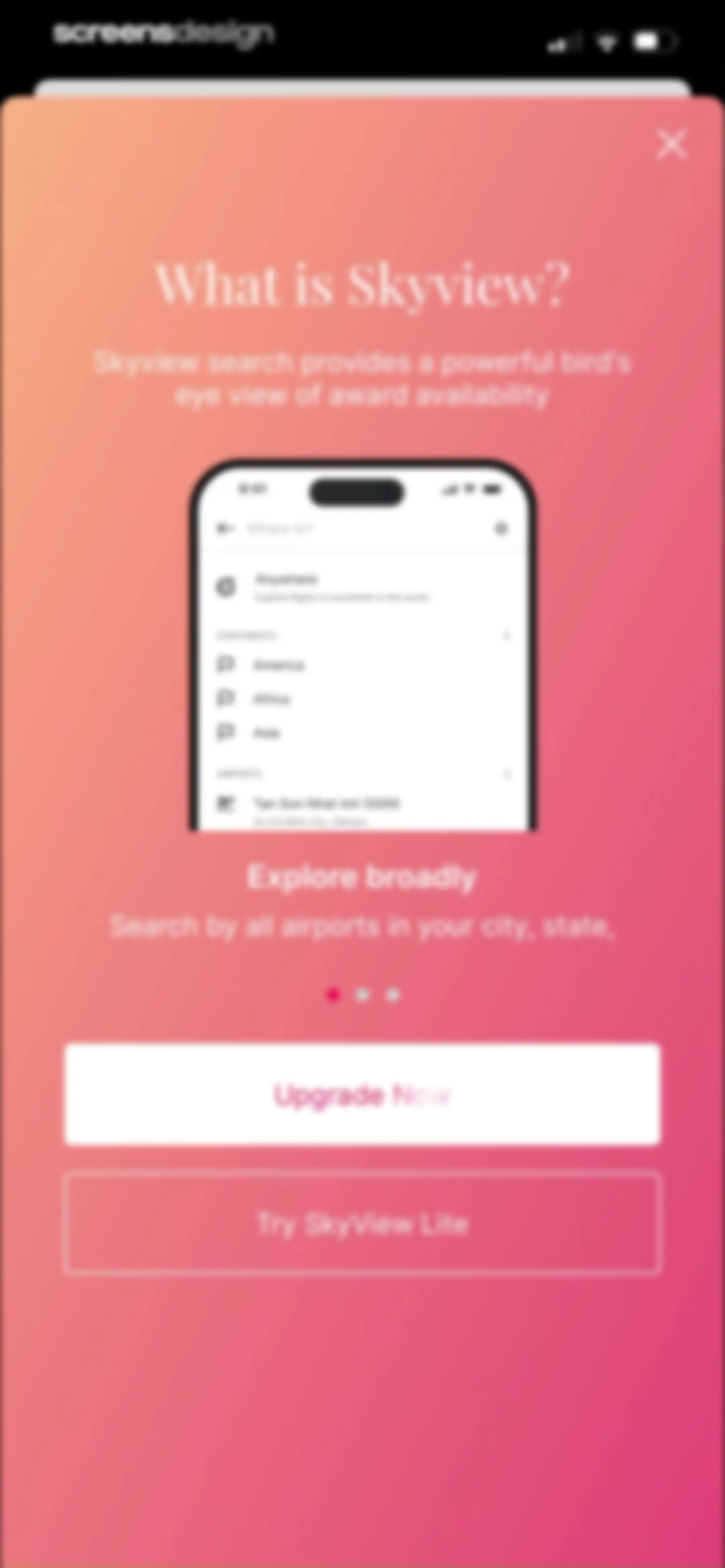 Roame - Award Travel screen 38