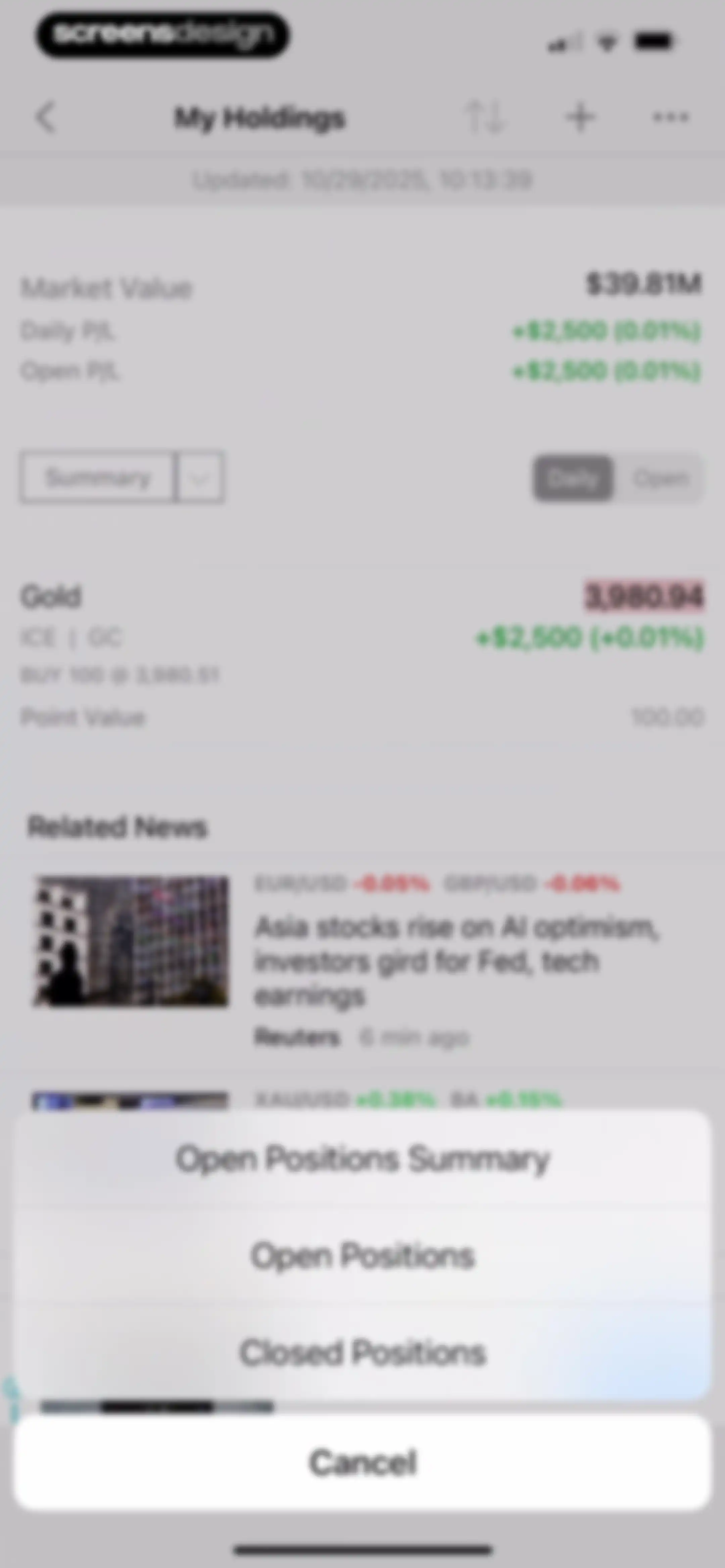 Investing.com: Stock Market screen 121