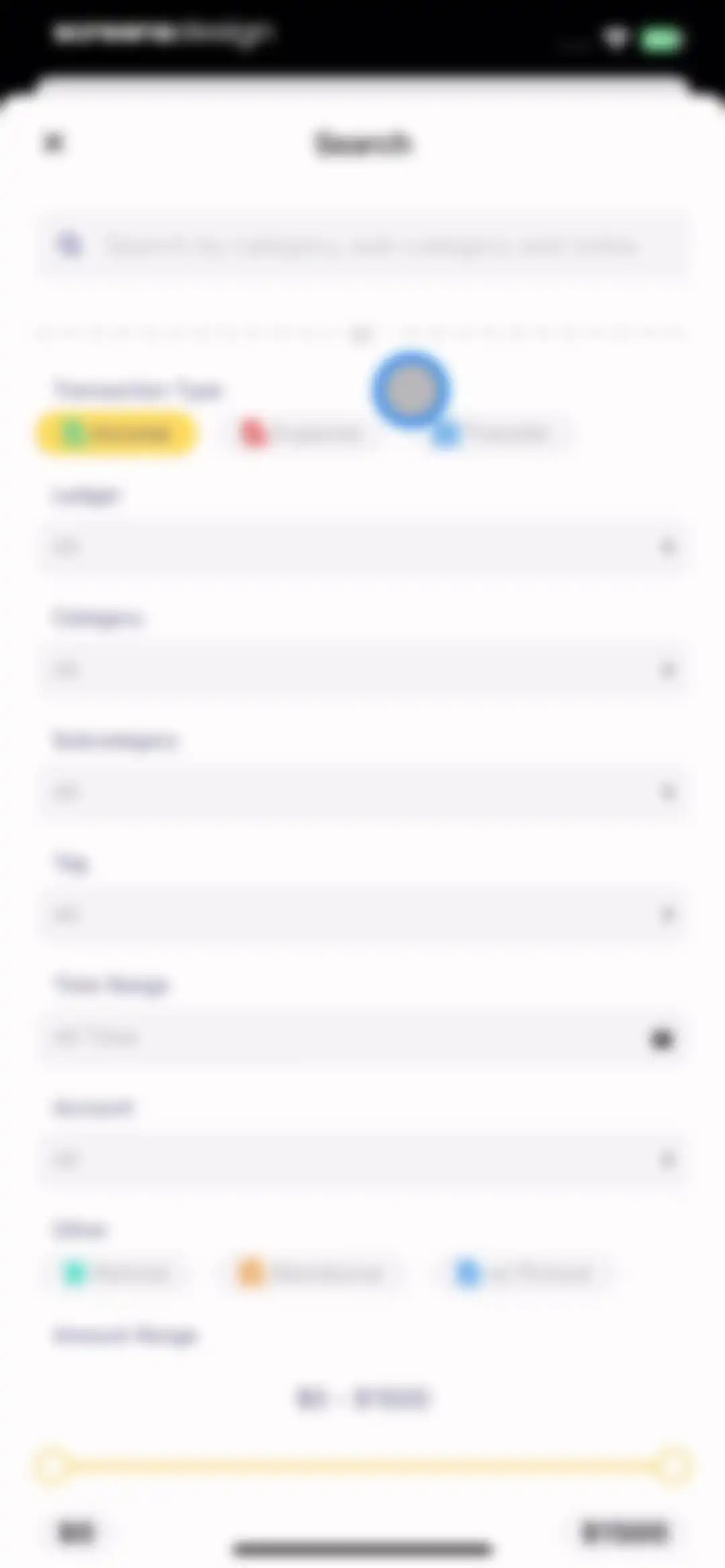 Budget app - spending tracker screen 65