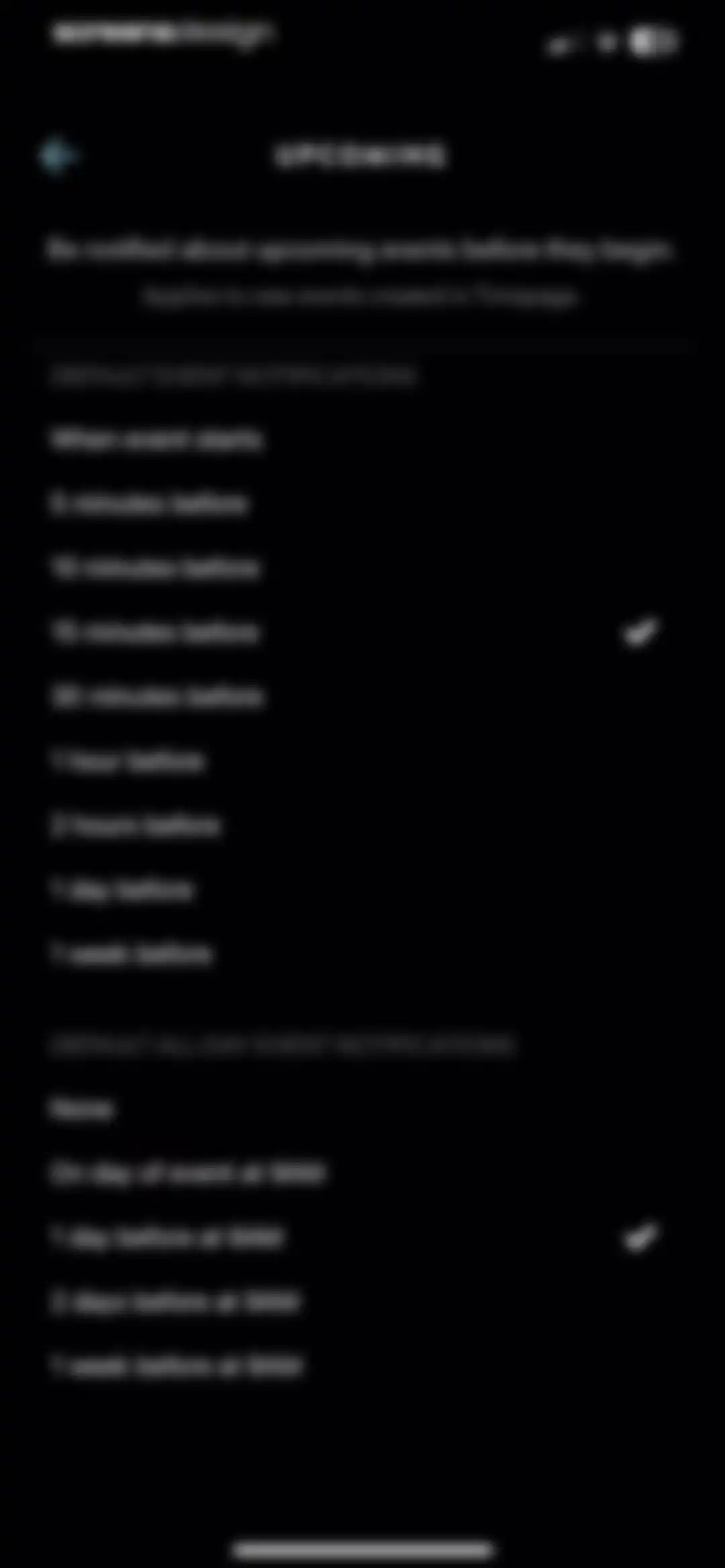 Timepage: Calendar Planner screen 96