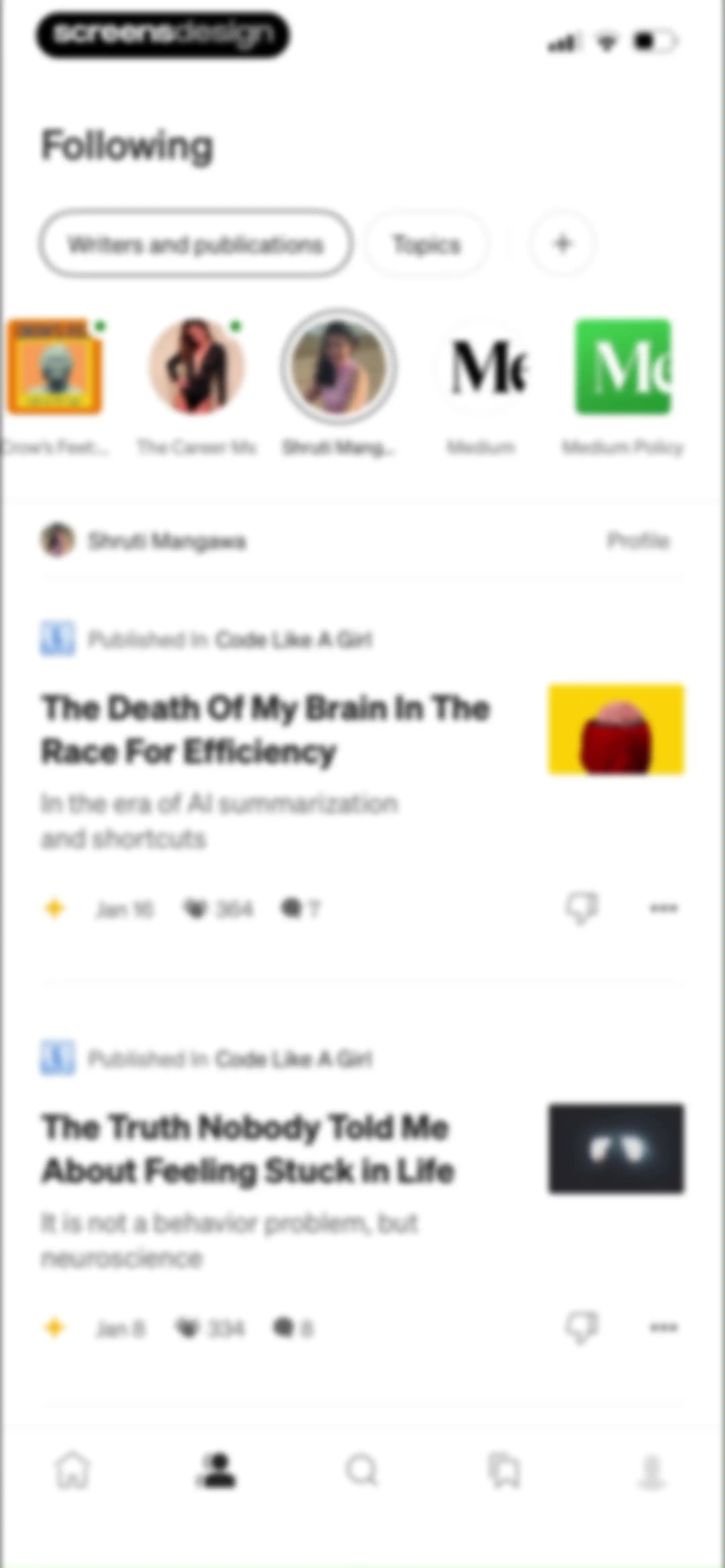 Medium: Read & Write Stories screen 59