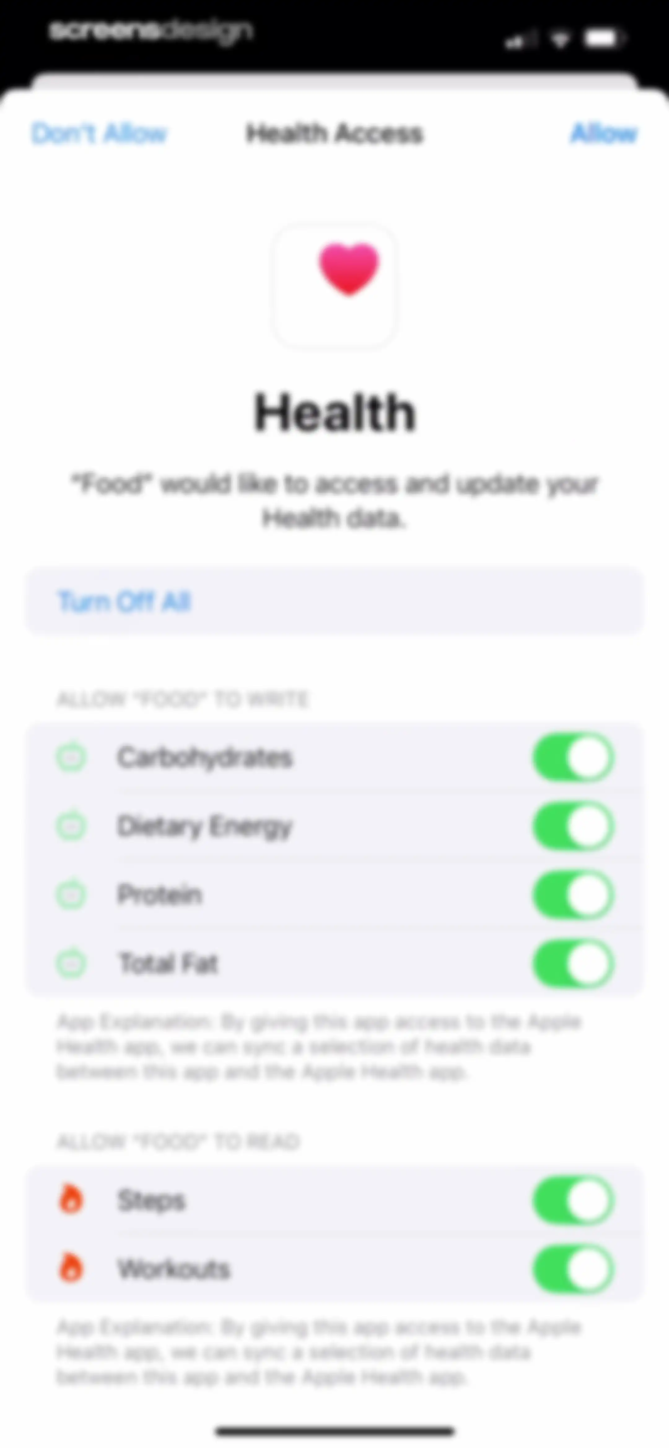 Calories and nutrition tracker screen 31