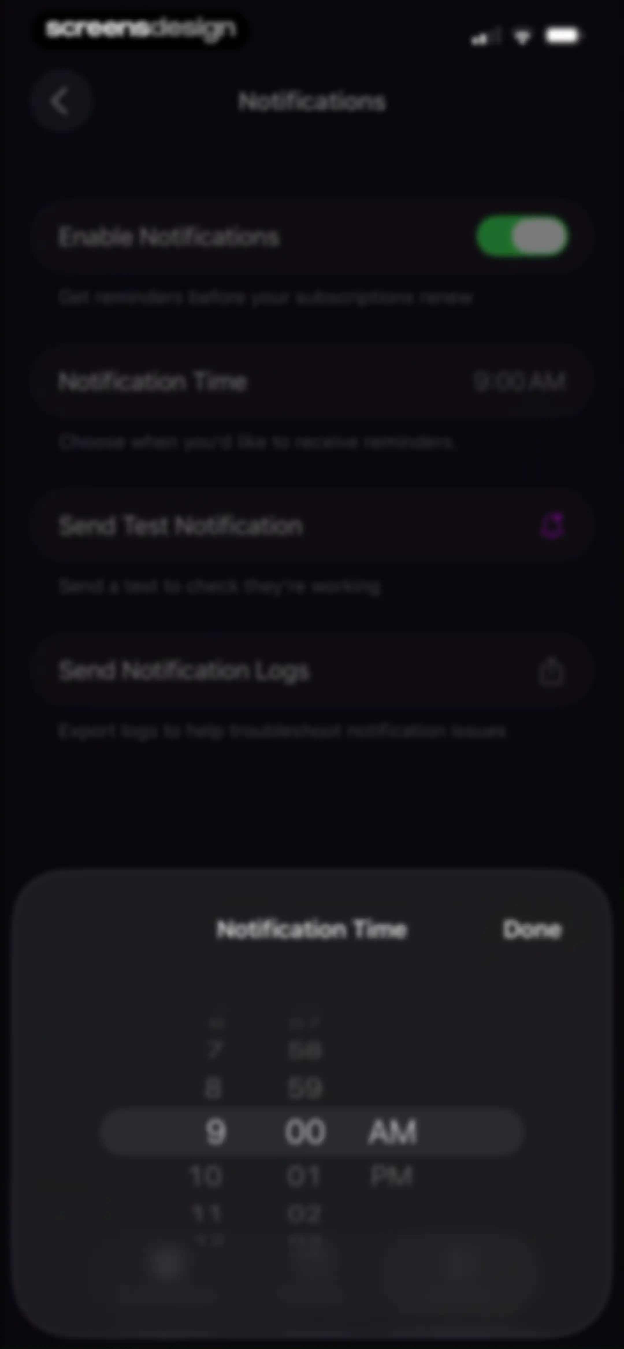 Subscription Manager: Orbit screen 55