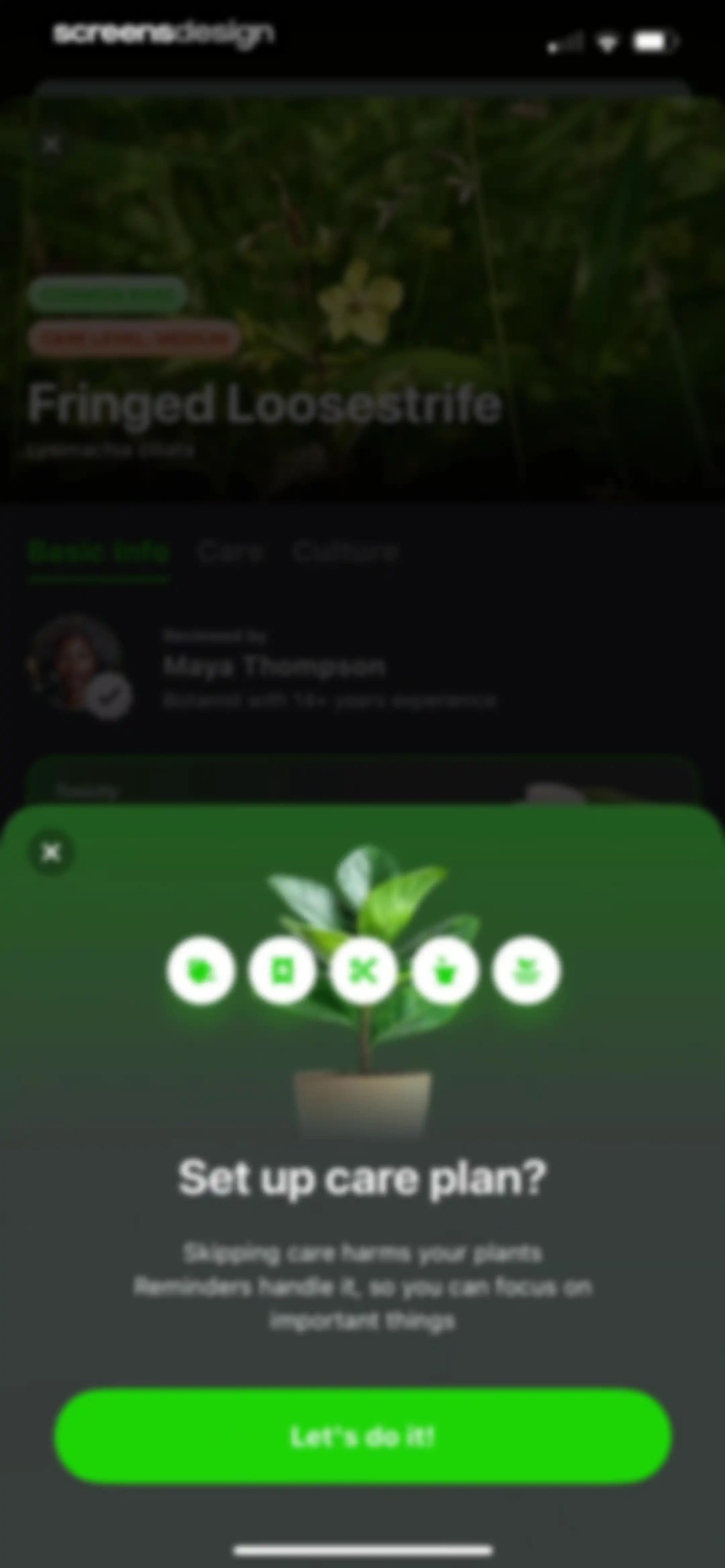 Plant Identifier & Care App screen 71