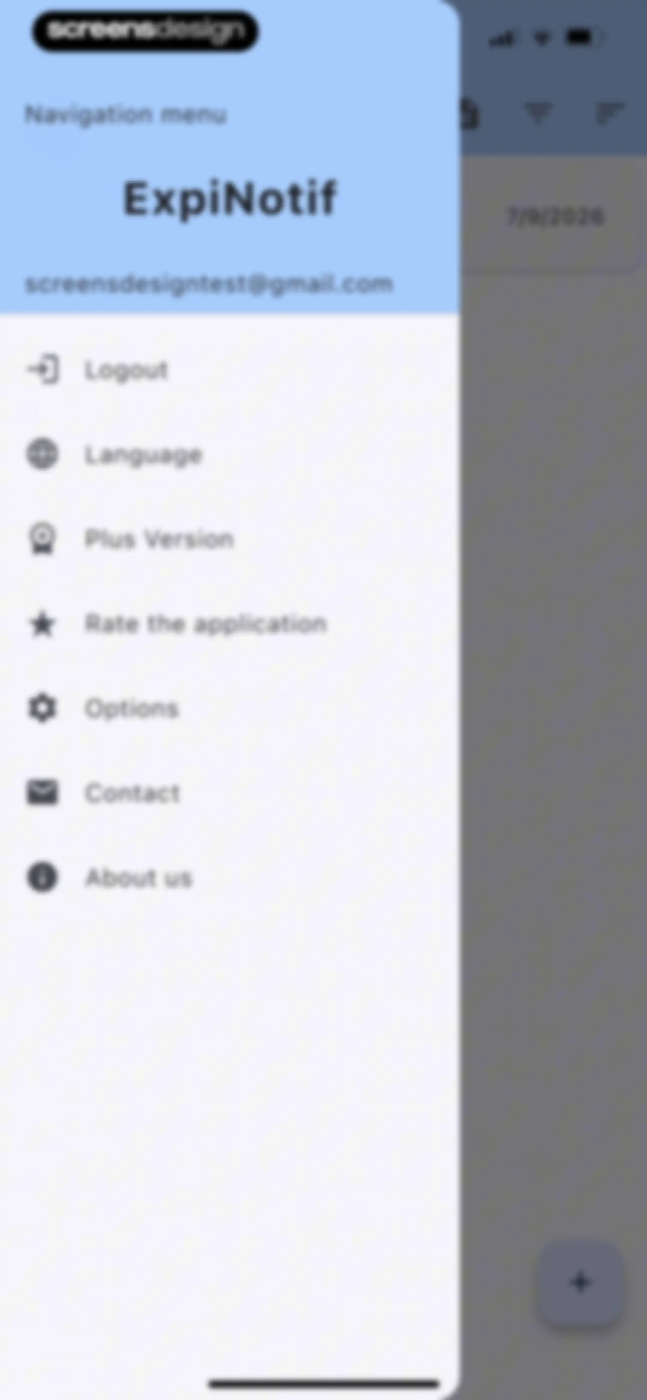 ExpiNotif: Expiration dates screen 36