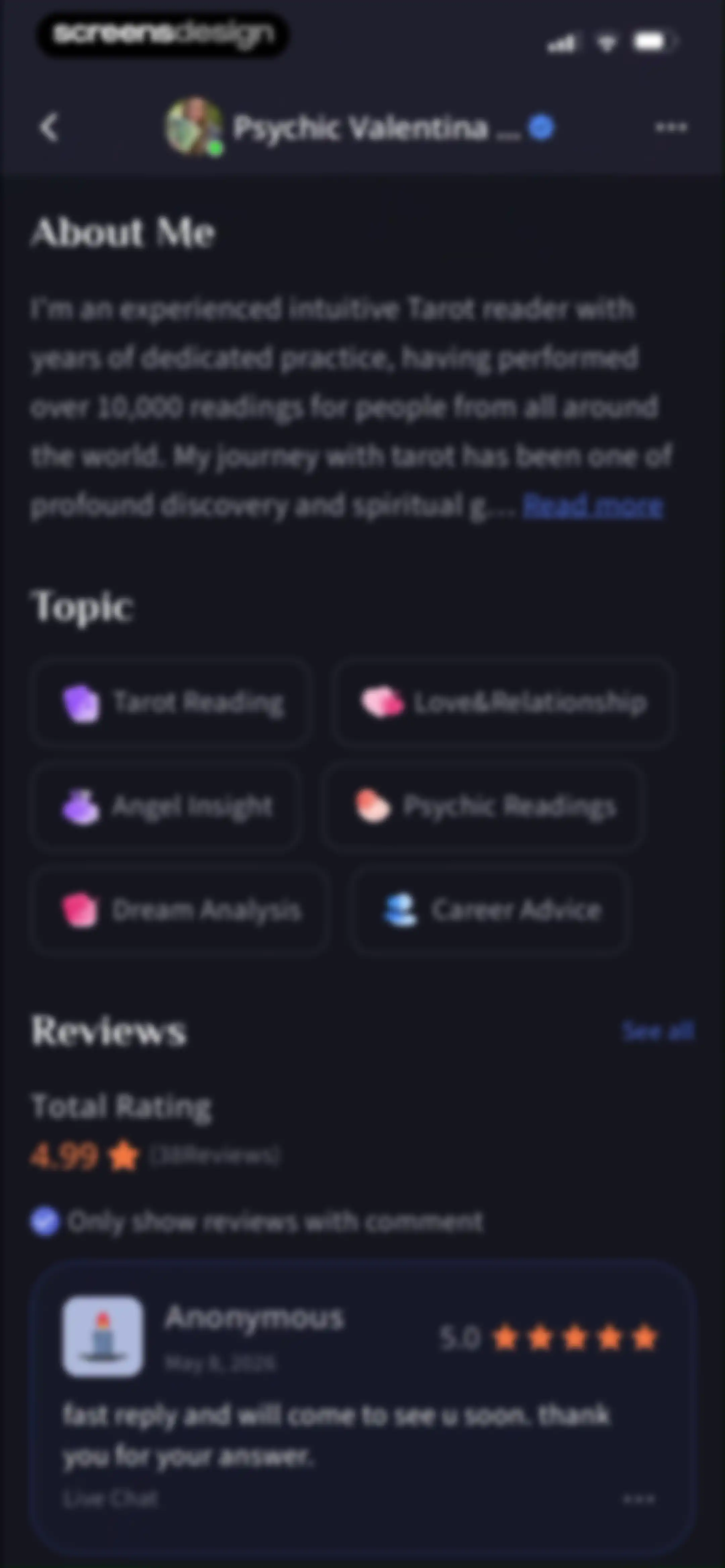 HealTalk - Text Reading screen 45