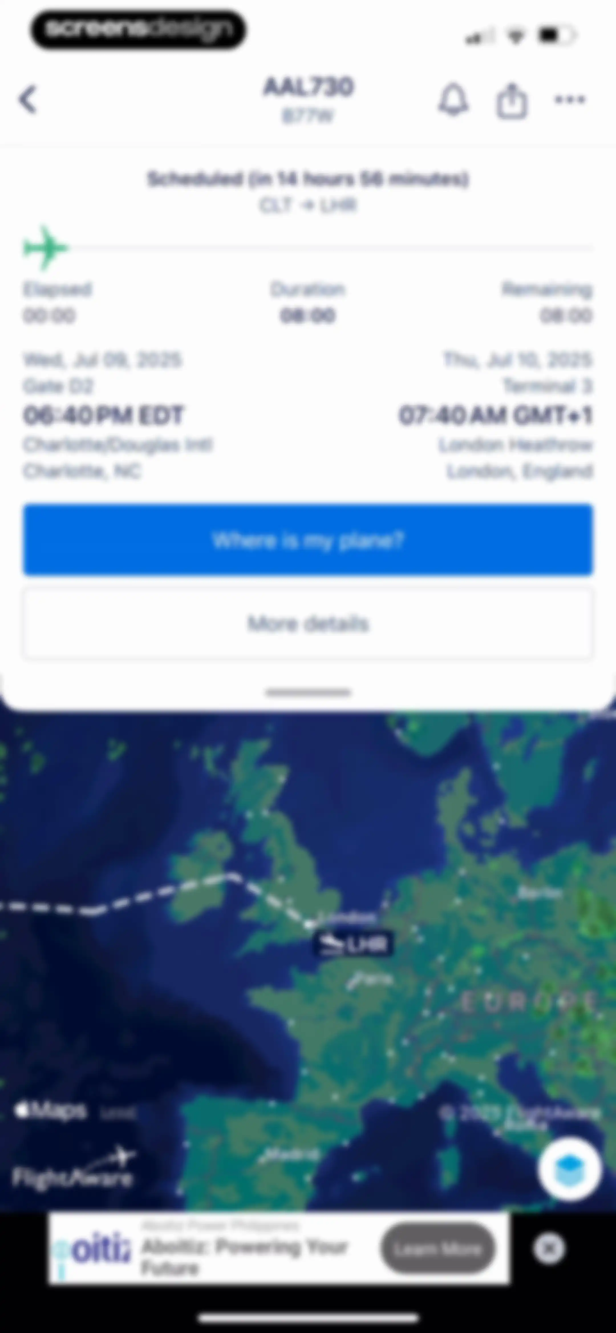 FlightAware Flight Tracker screen 25