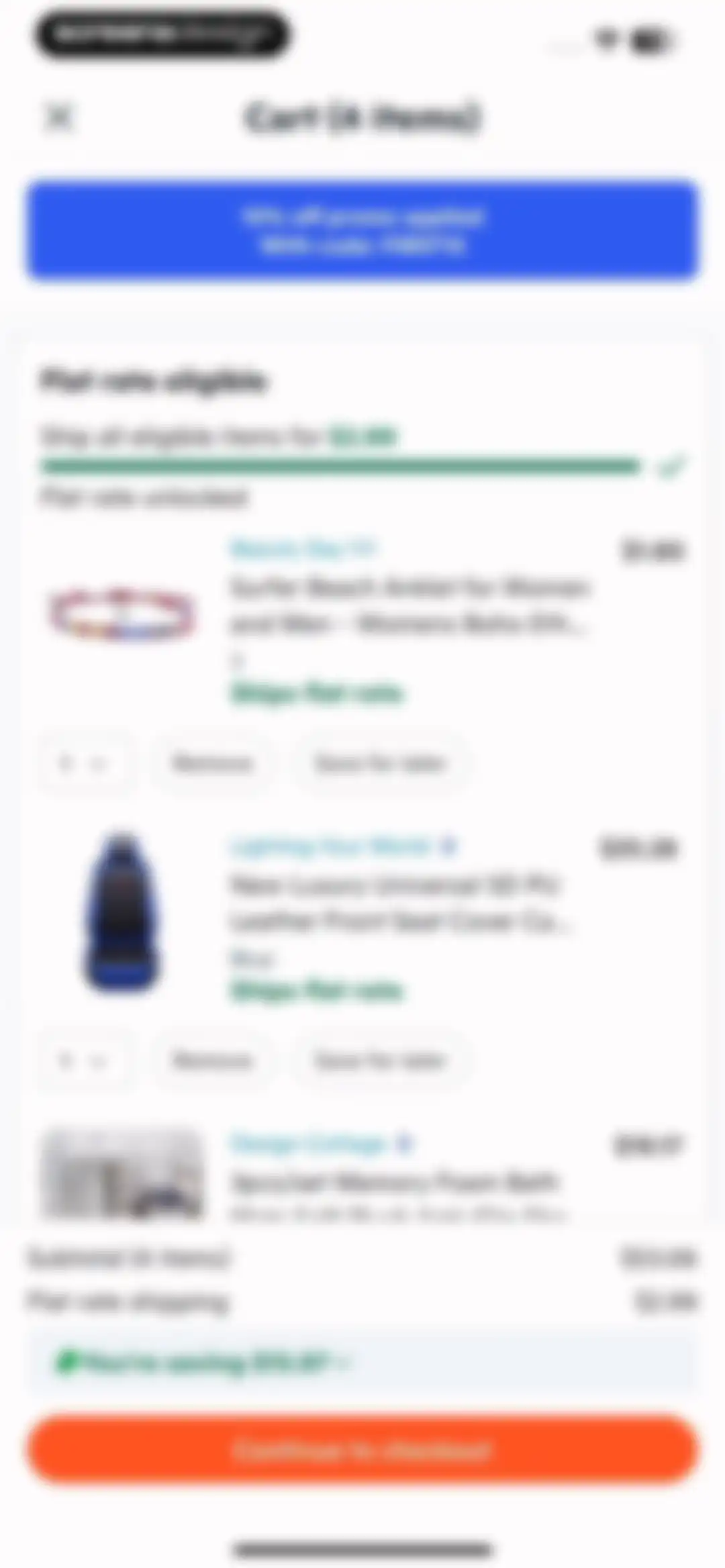 Wish: Shop and Save screen 103