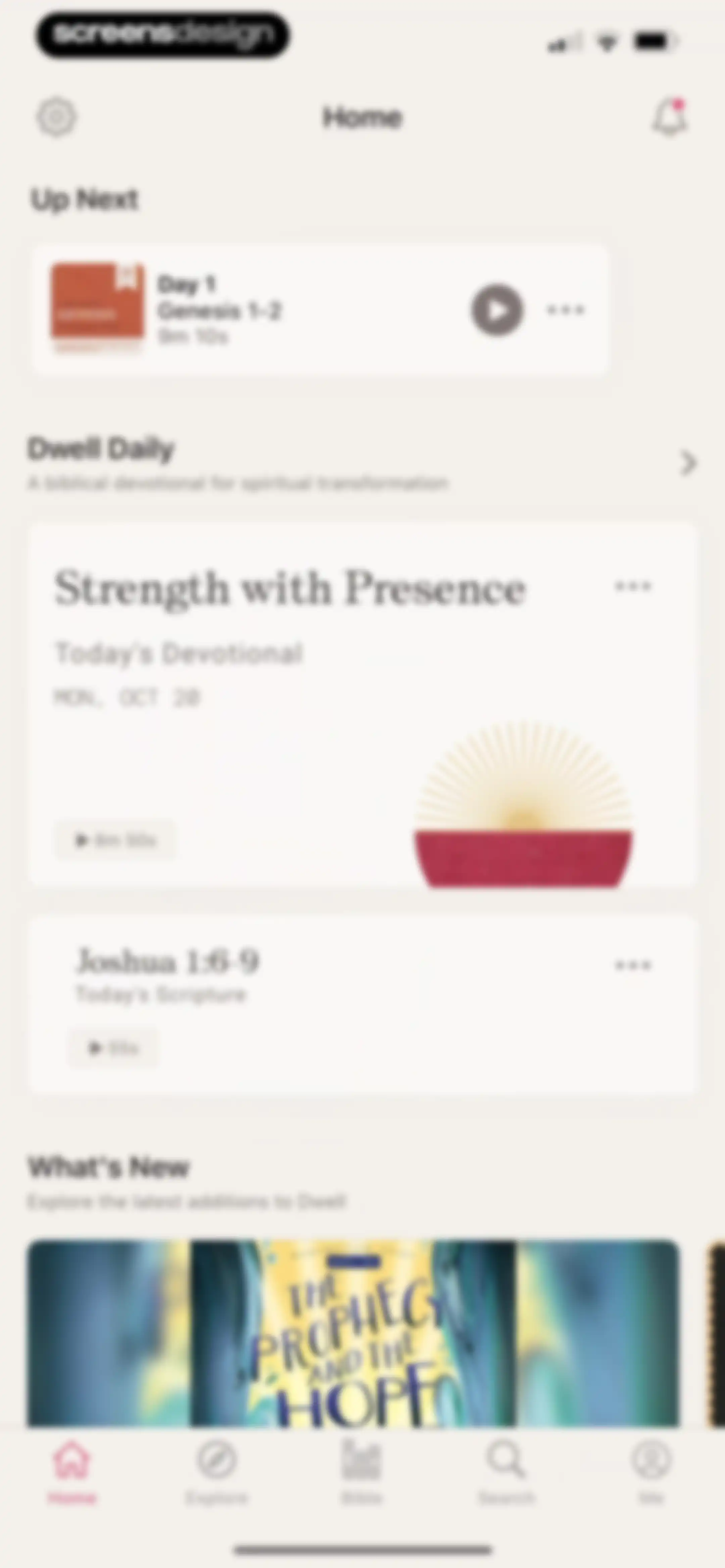 Dwell: Audio Bible screen 12