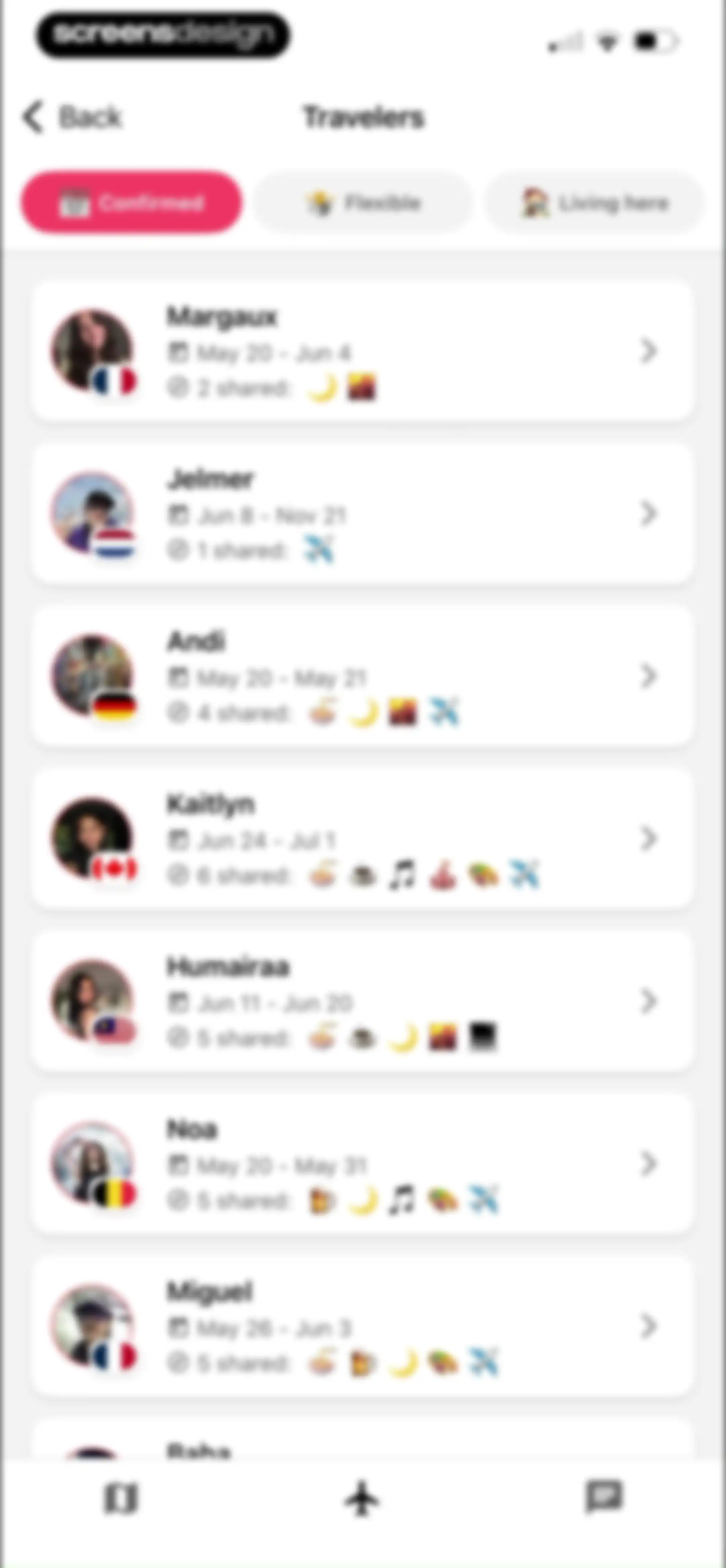 nomadtable: travel friends screen 98