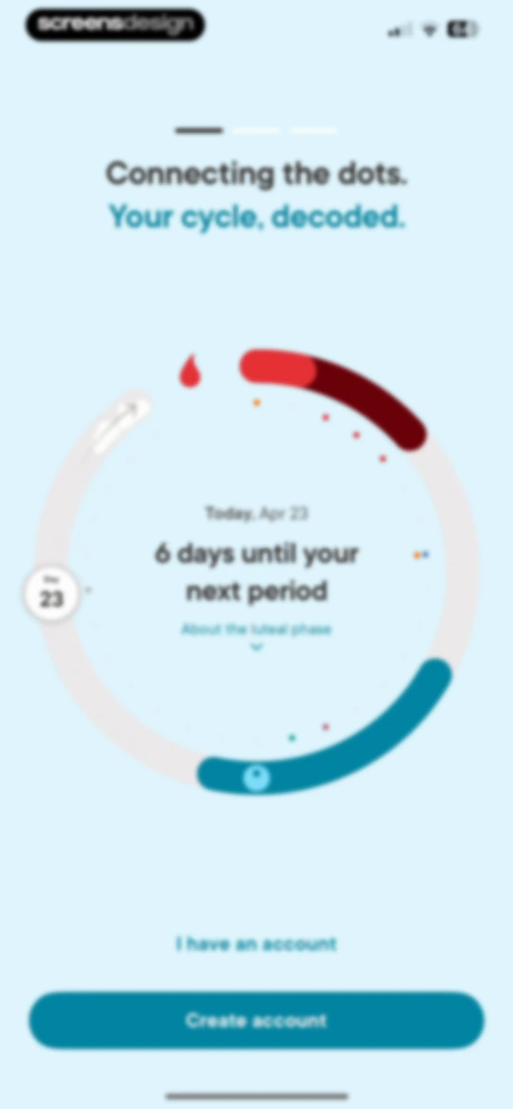 Clue Period & Cycle Tracker screen 1