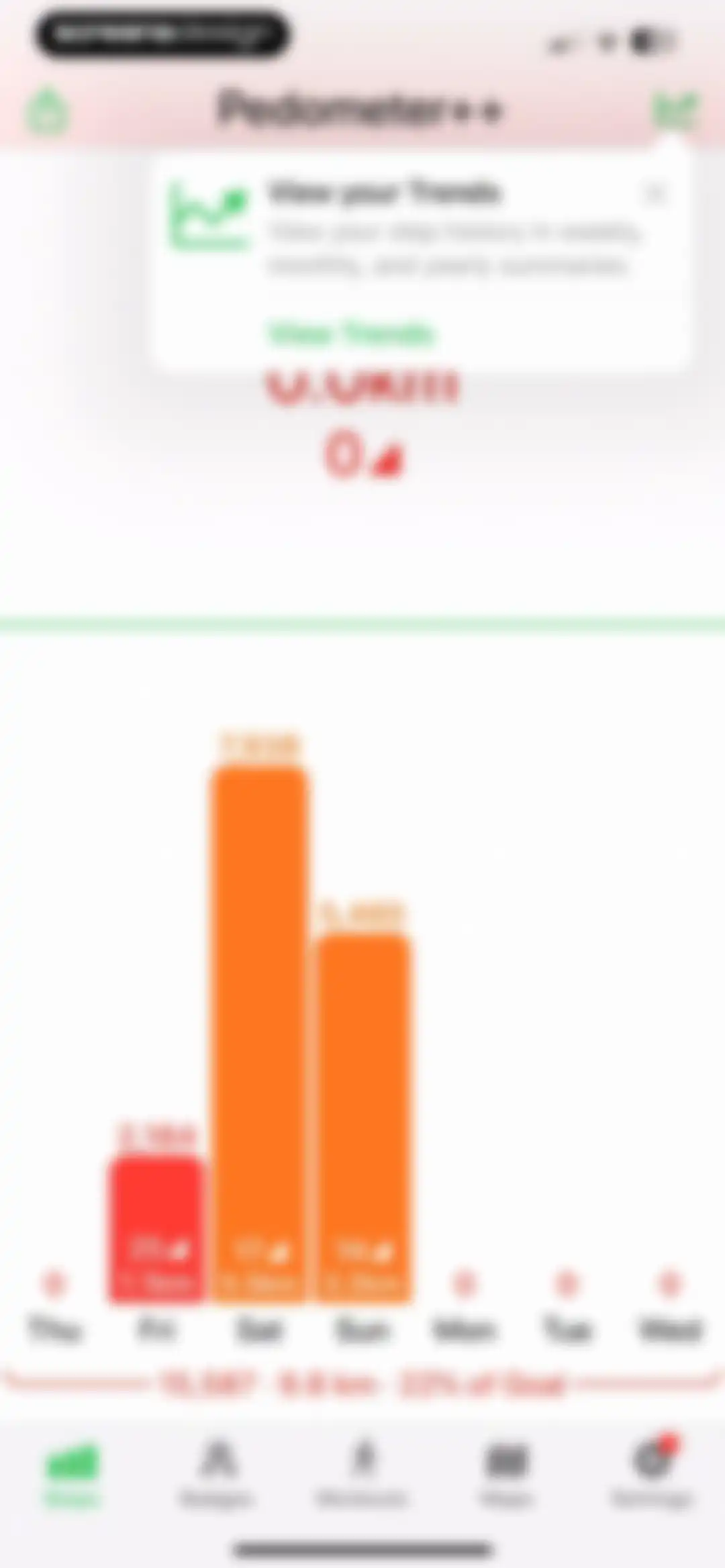 Pedometer++ screen 9