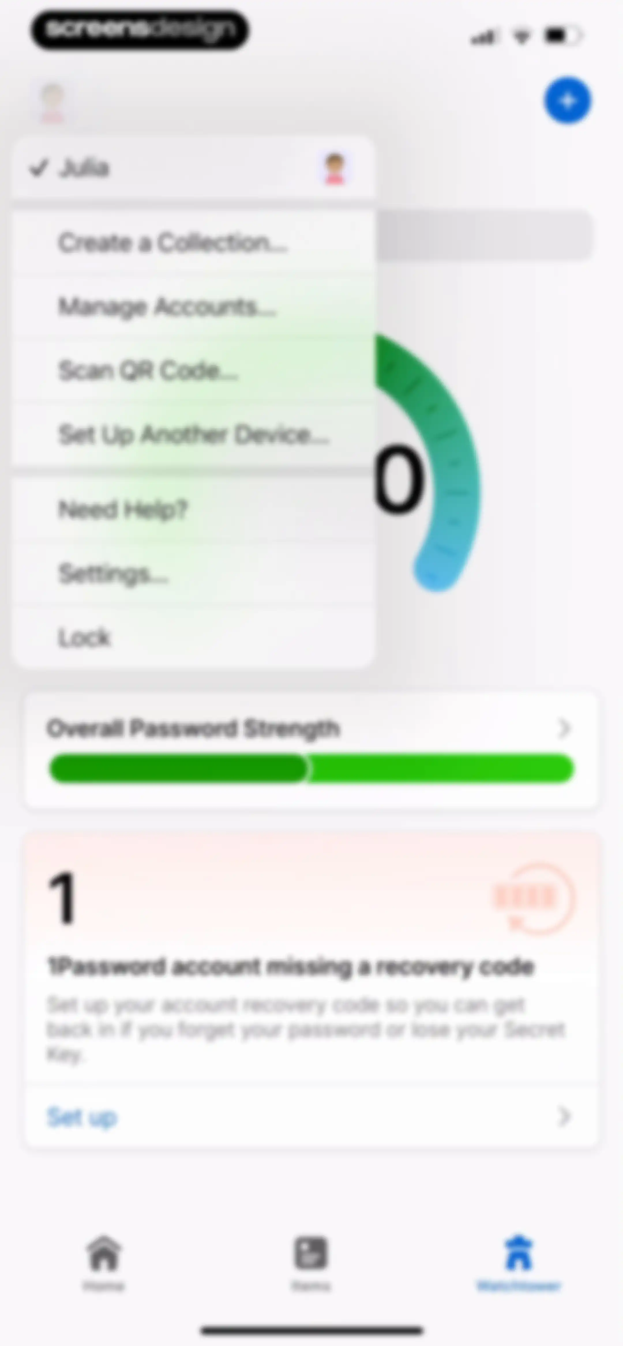 1Password: Password Manager screen 135