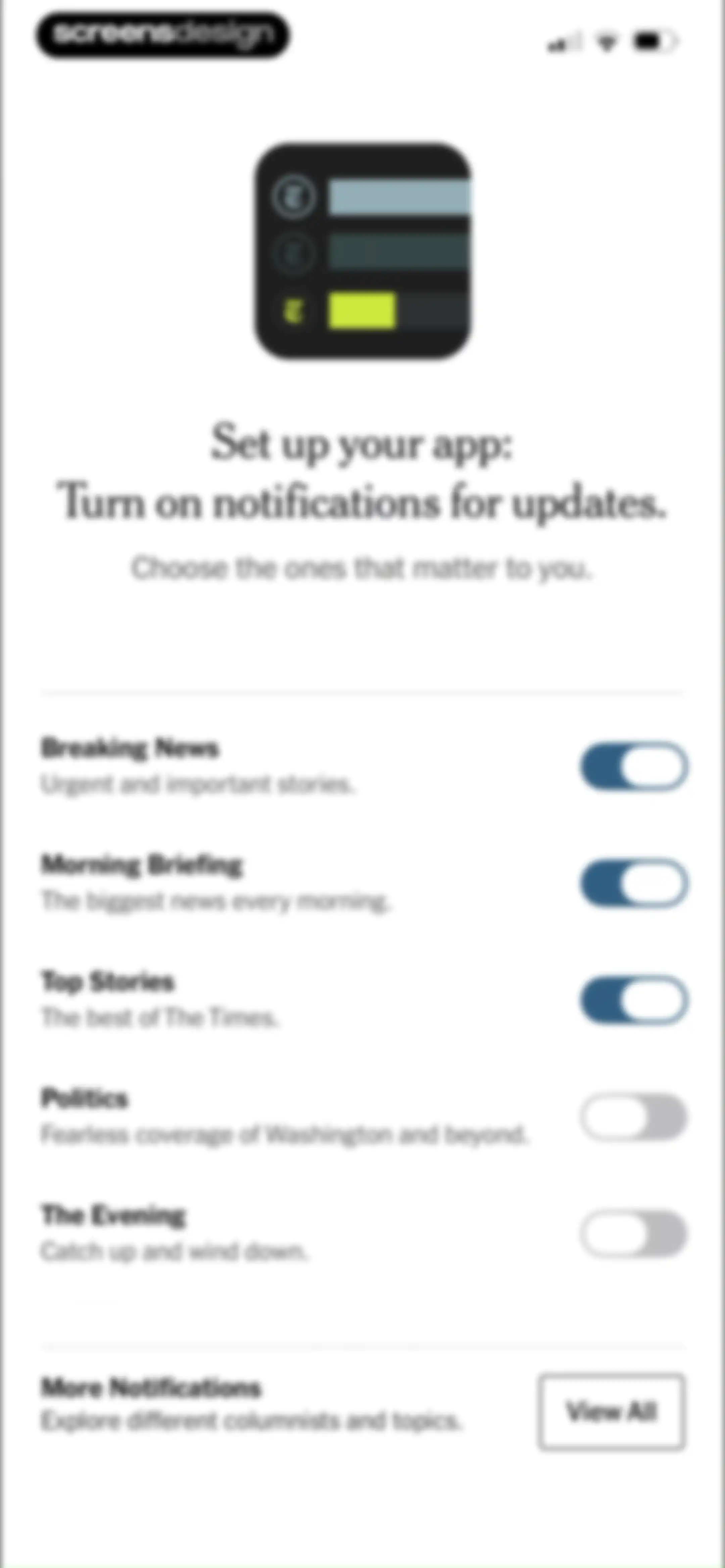 NYTimes: US and Global News screen 7