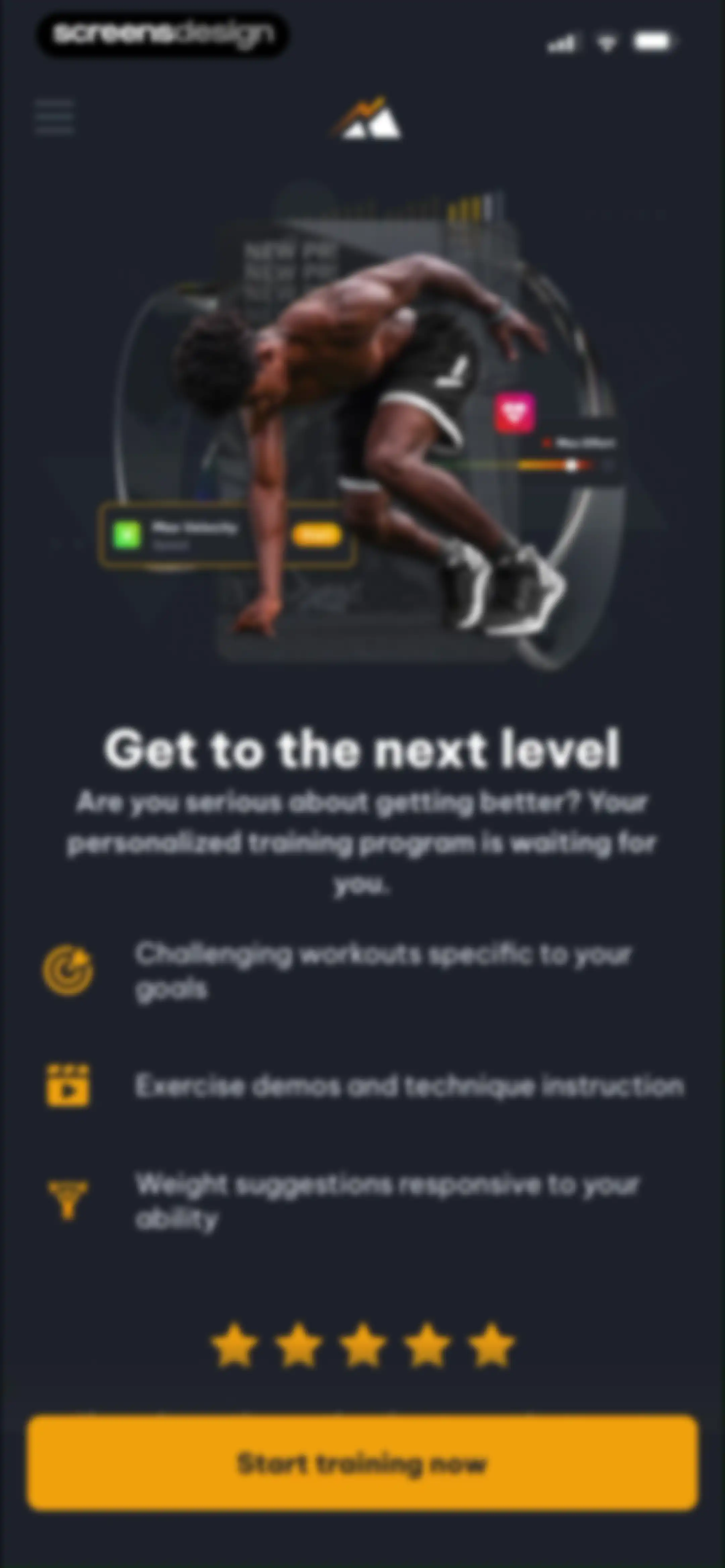 Peak Strength screen 21
