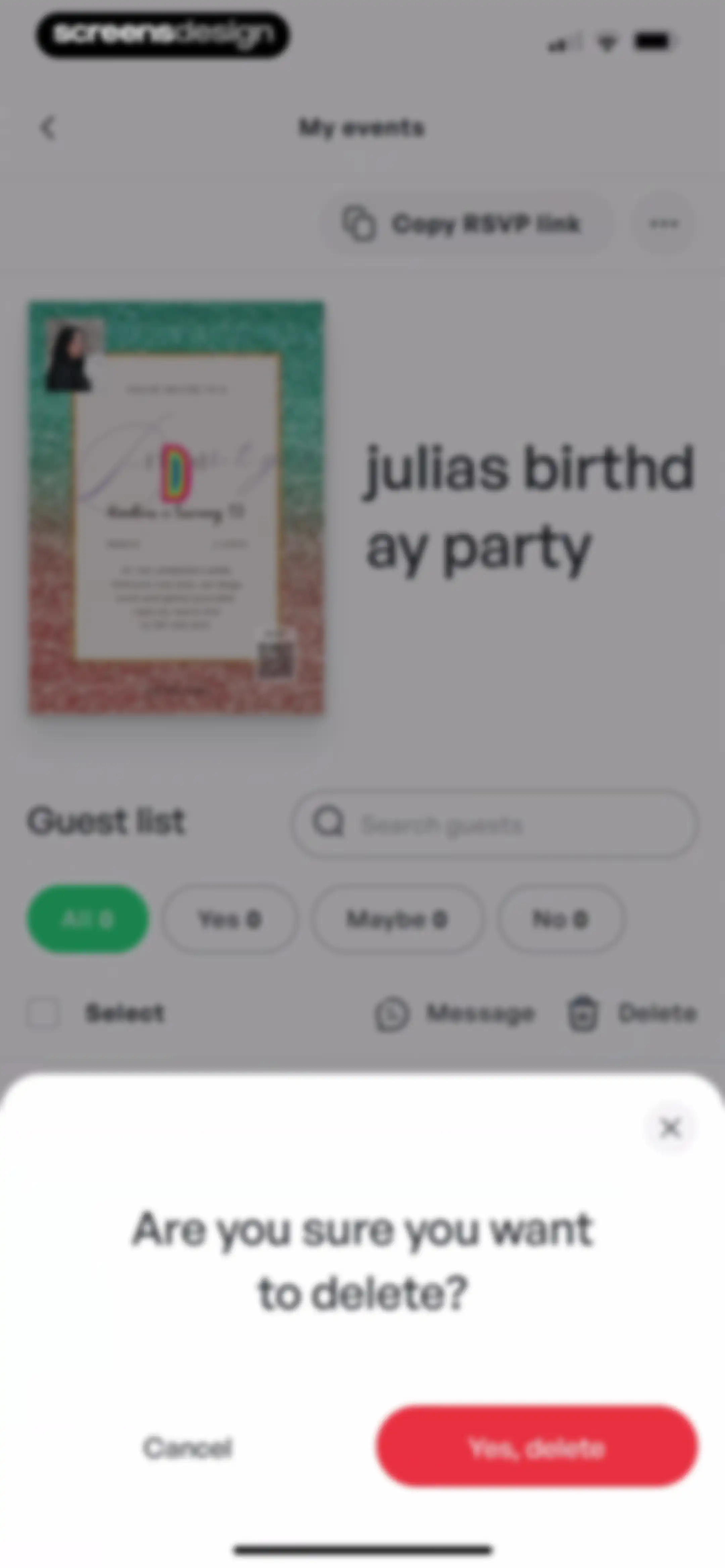 Invitation Maker: Cards & RSVP screen 73