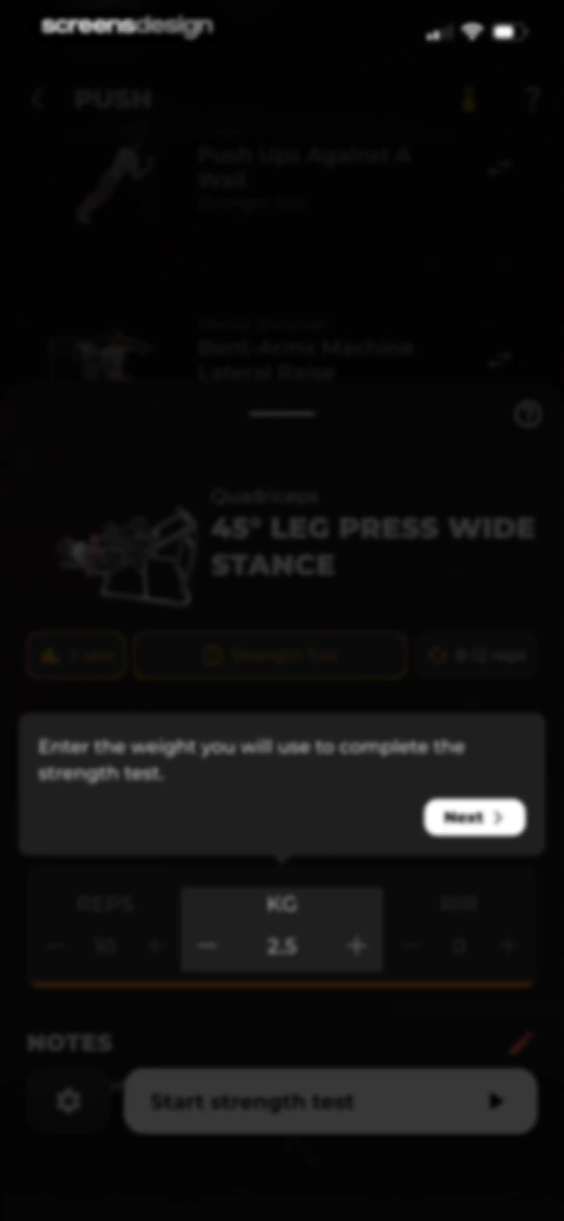 MCI - Personal Training AI screen 83