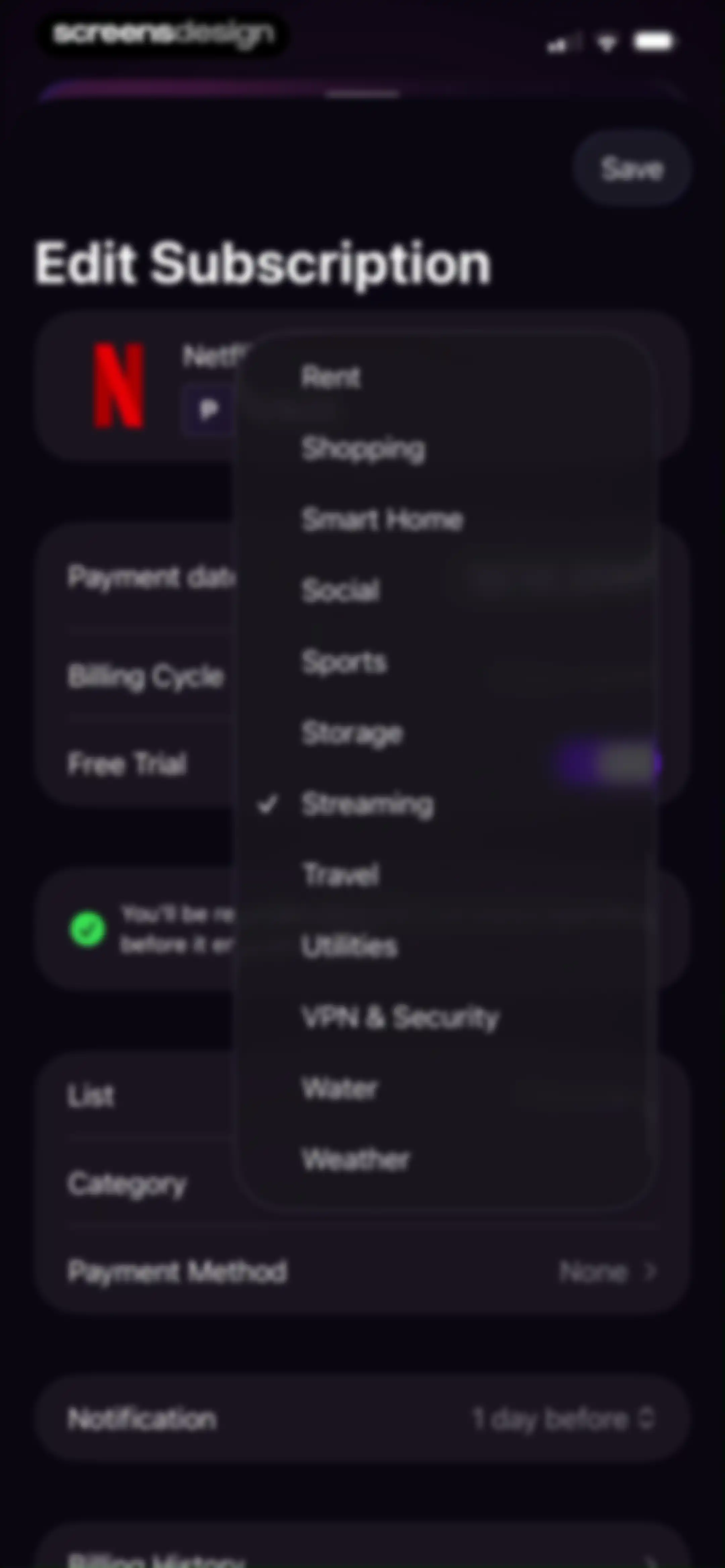 Subscription Manager: Orbit screen 17