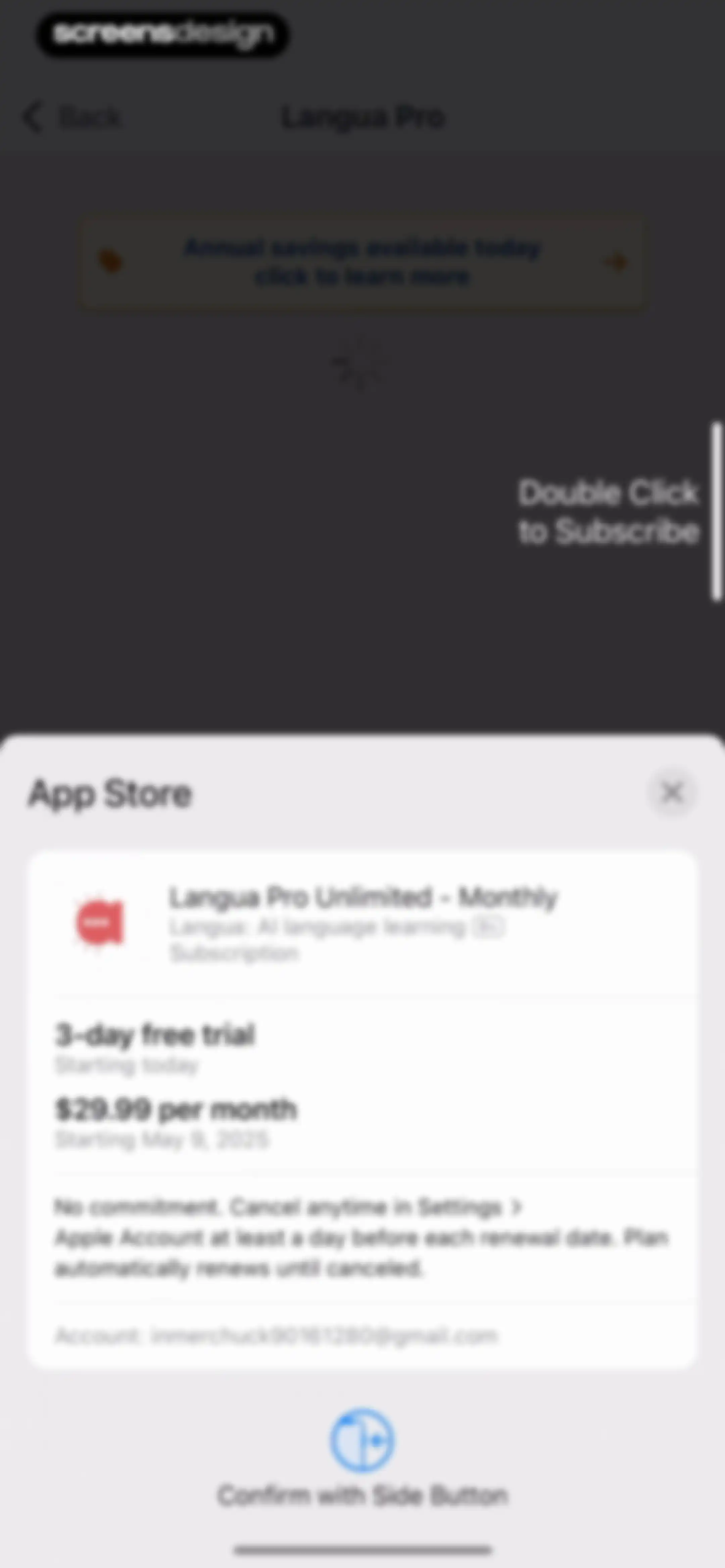 Langua: AI language learning screen 26