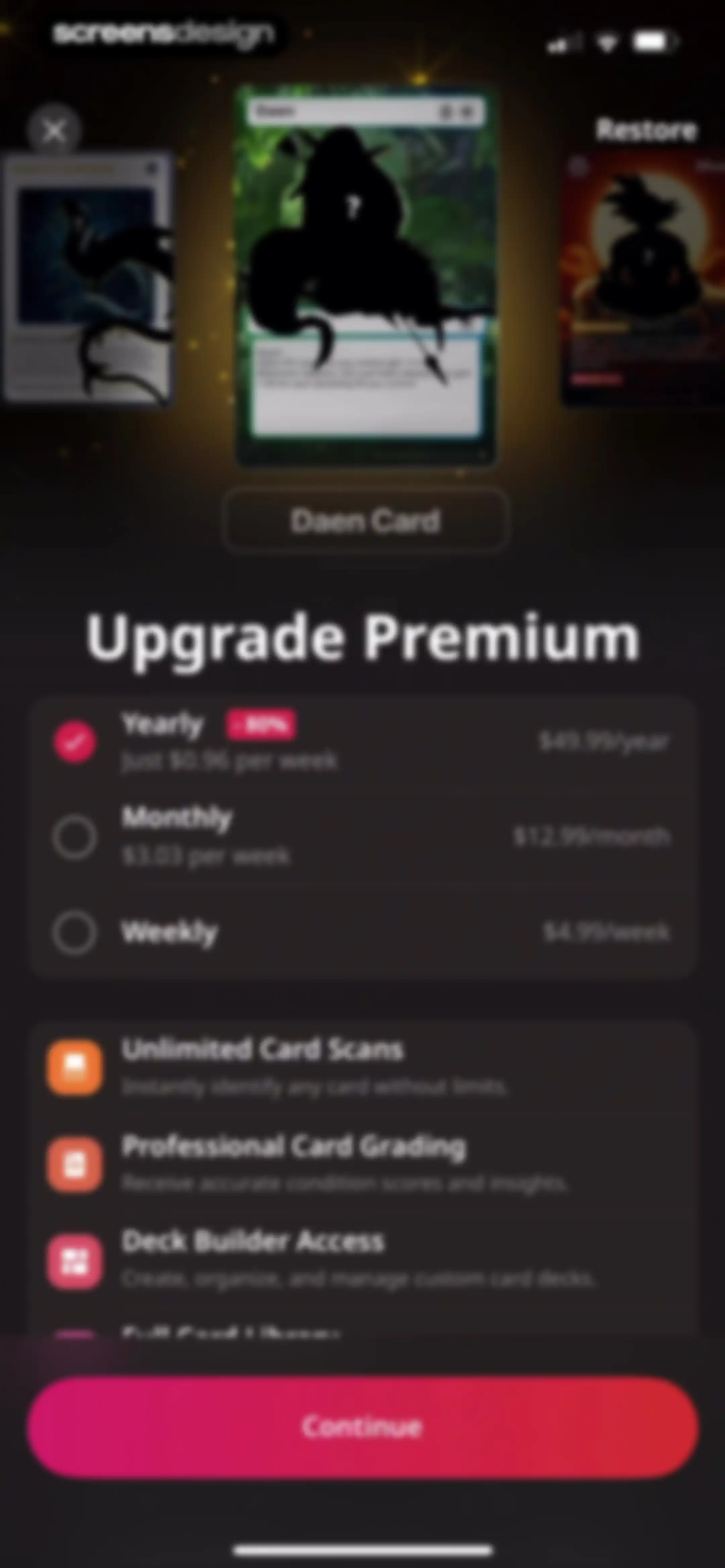 TCG Card Identifier Value screen 9