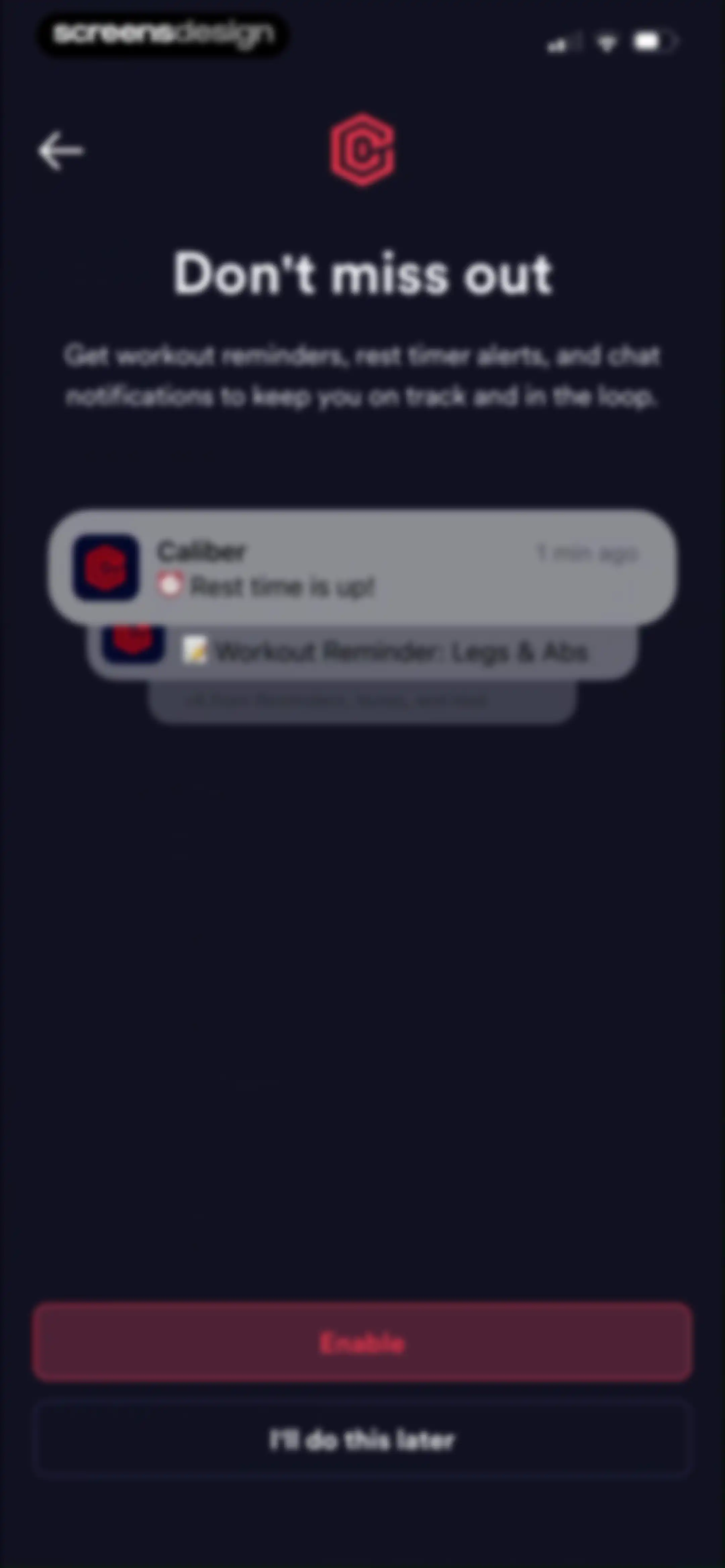 Caliber: Strength Training screen 23
