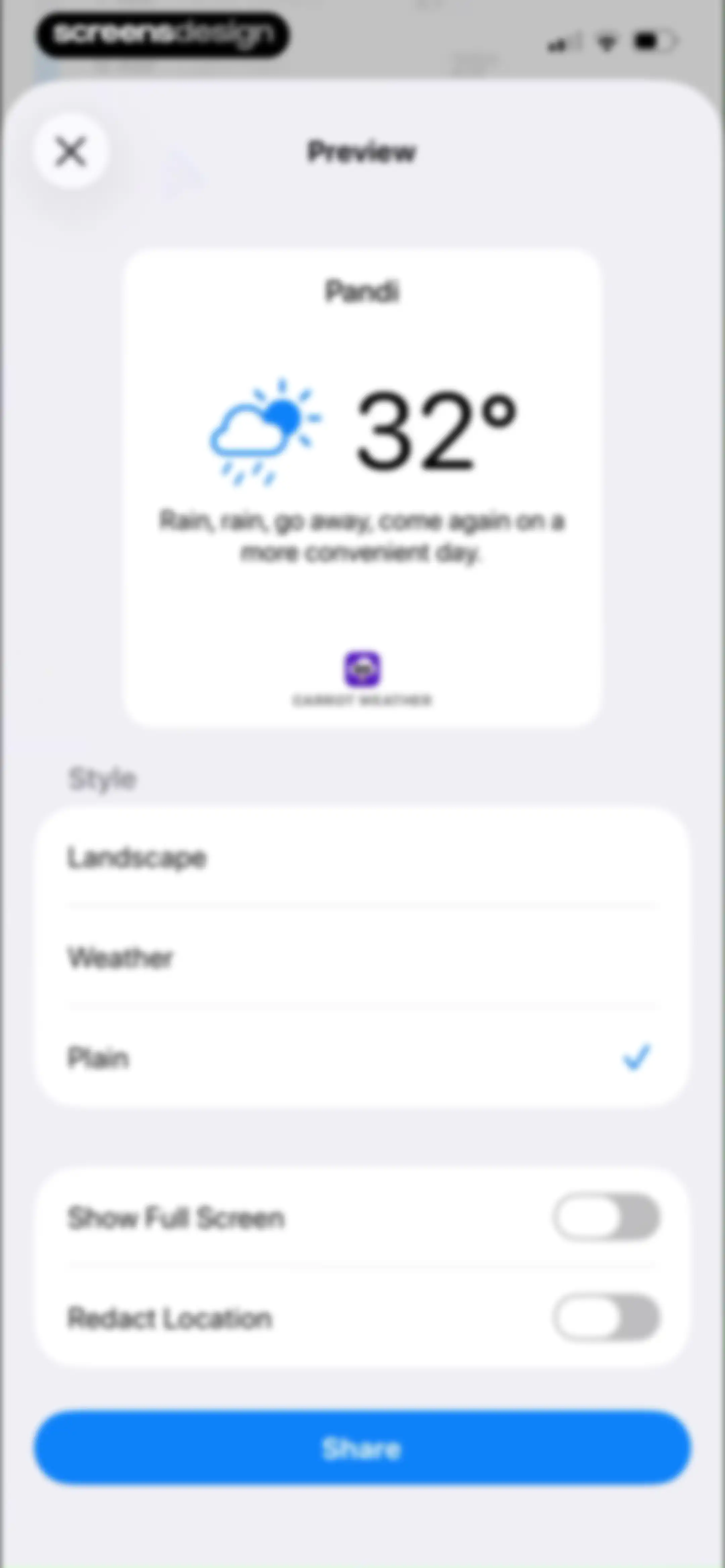 CARROT Weather: Alerts & Radar screen 78