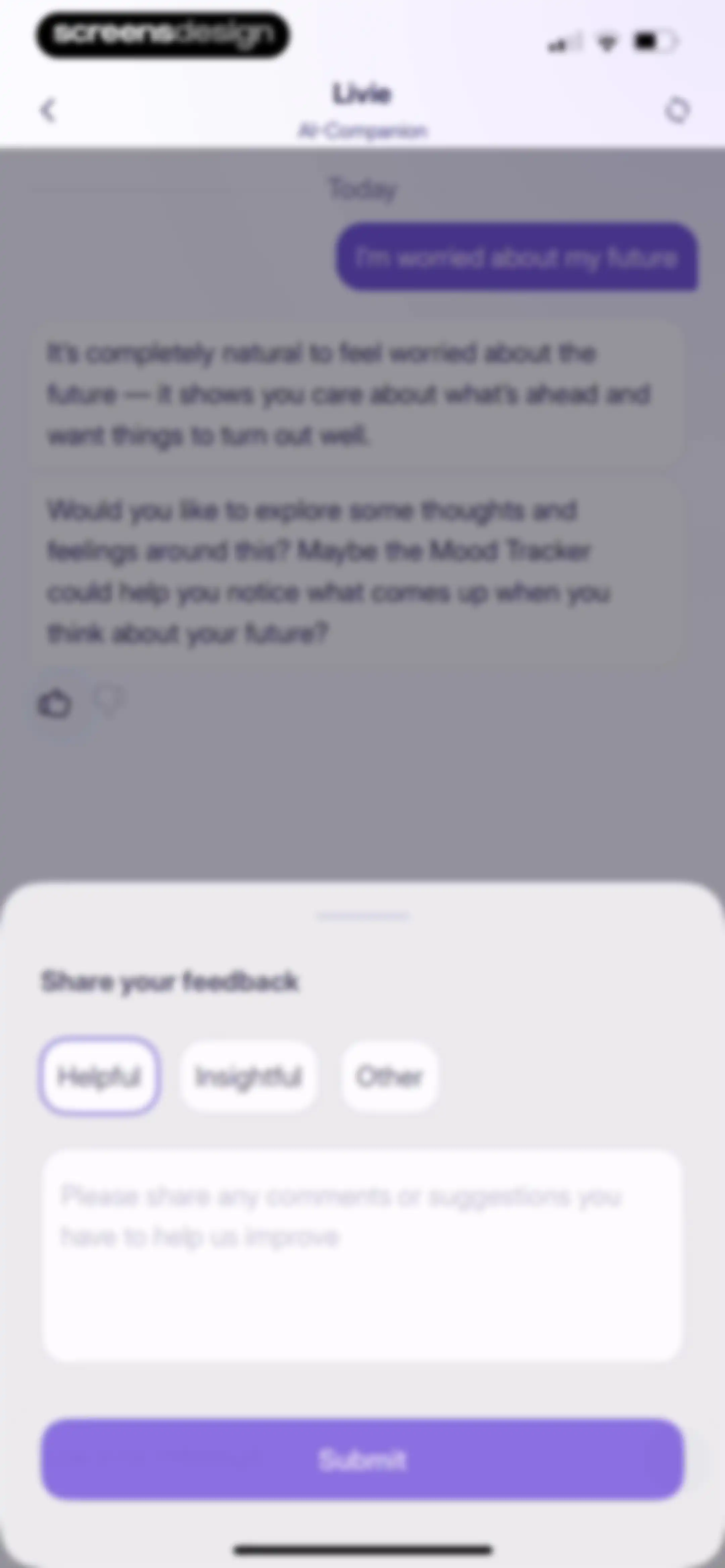 Liven: Discover yourself screen 140