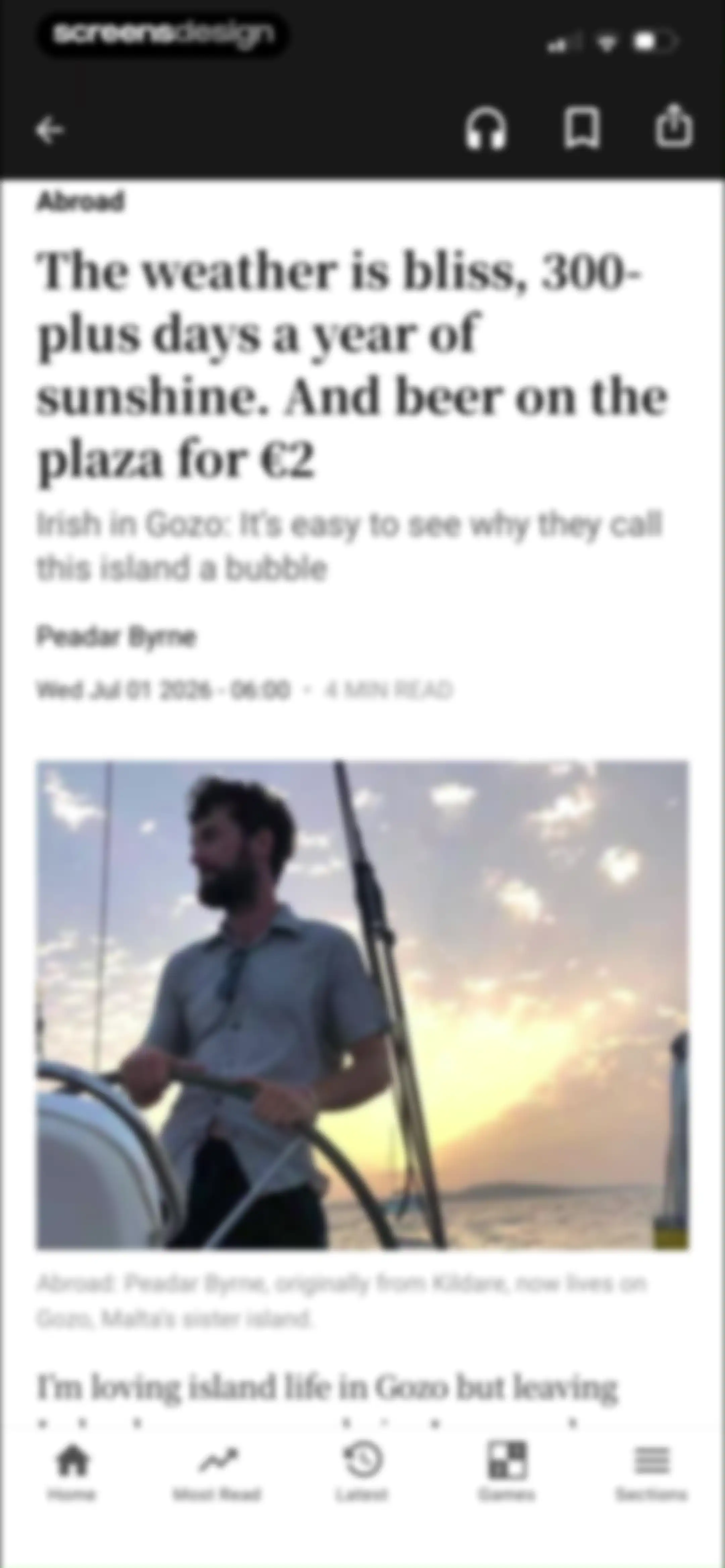 The Irish Times screen 32
