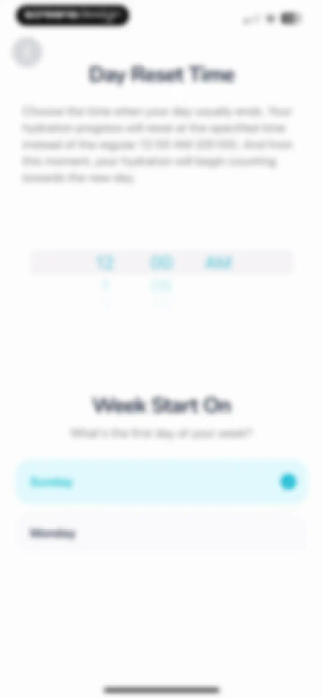 Water tracker Waterllama screen 87