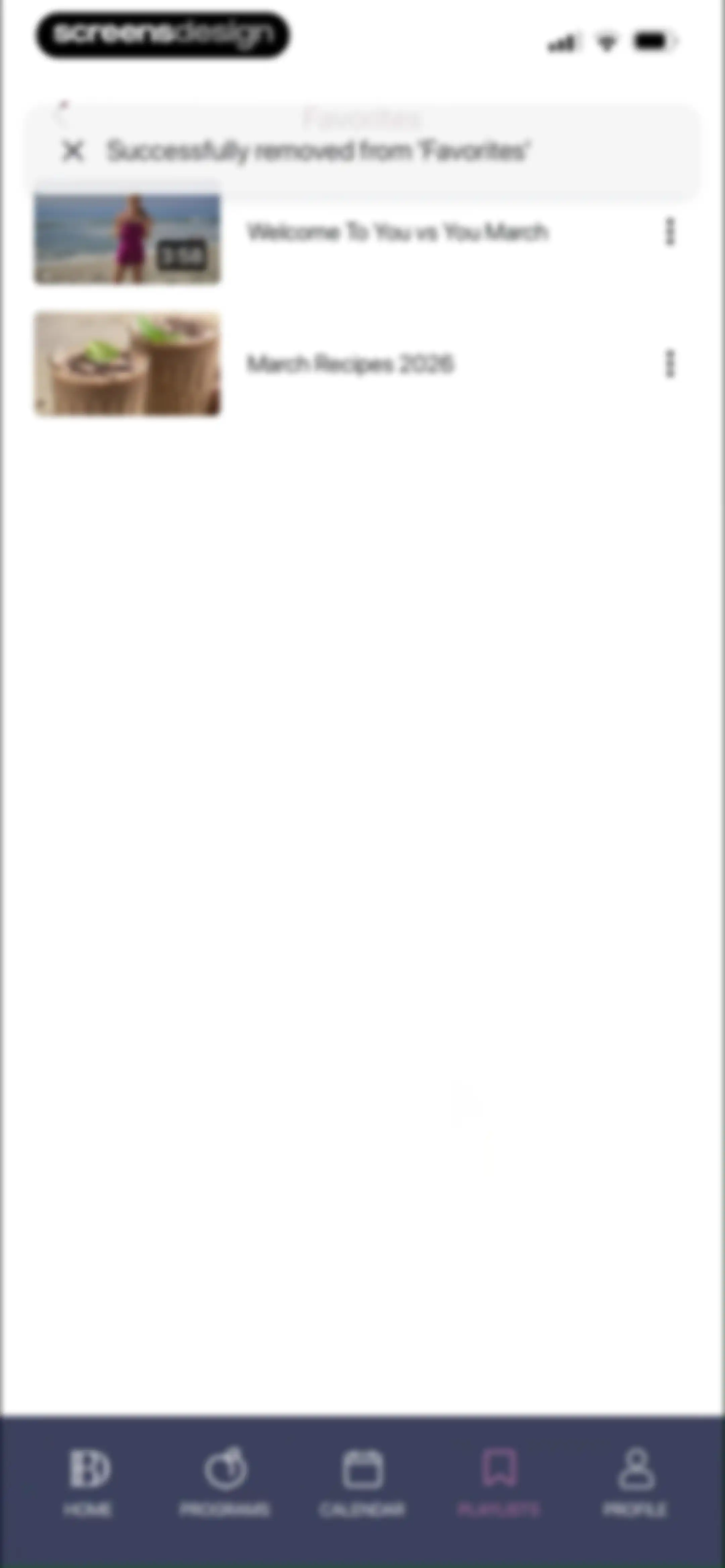 Barre Definition screen 92