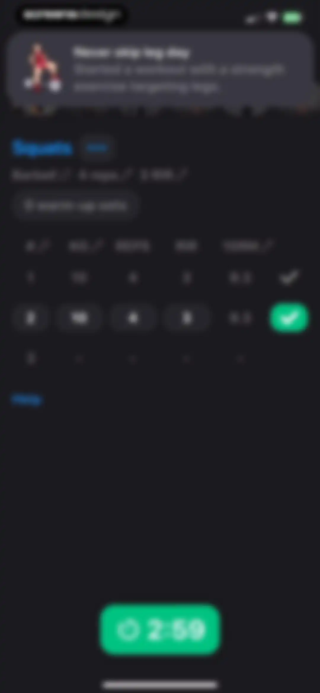 Gym Workout Alpha Progression screen 41