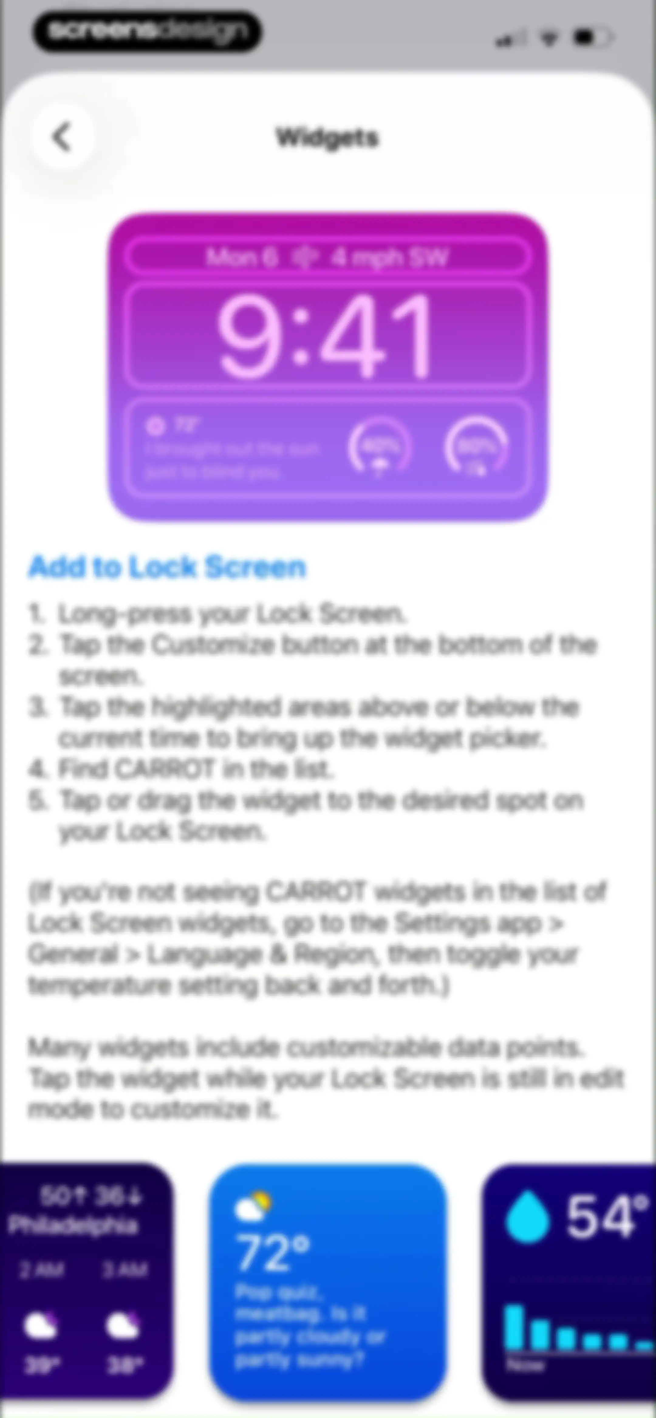 CARROT Weather: Alerts & Radar screen 152