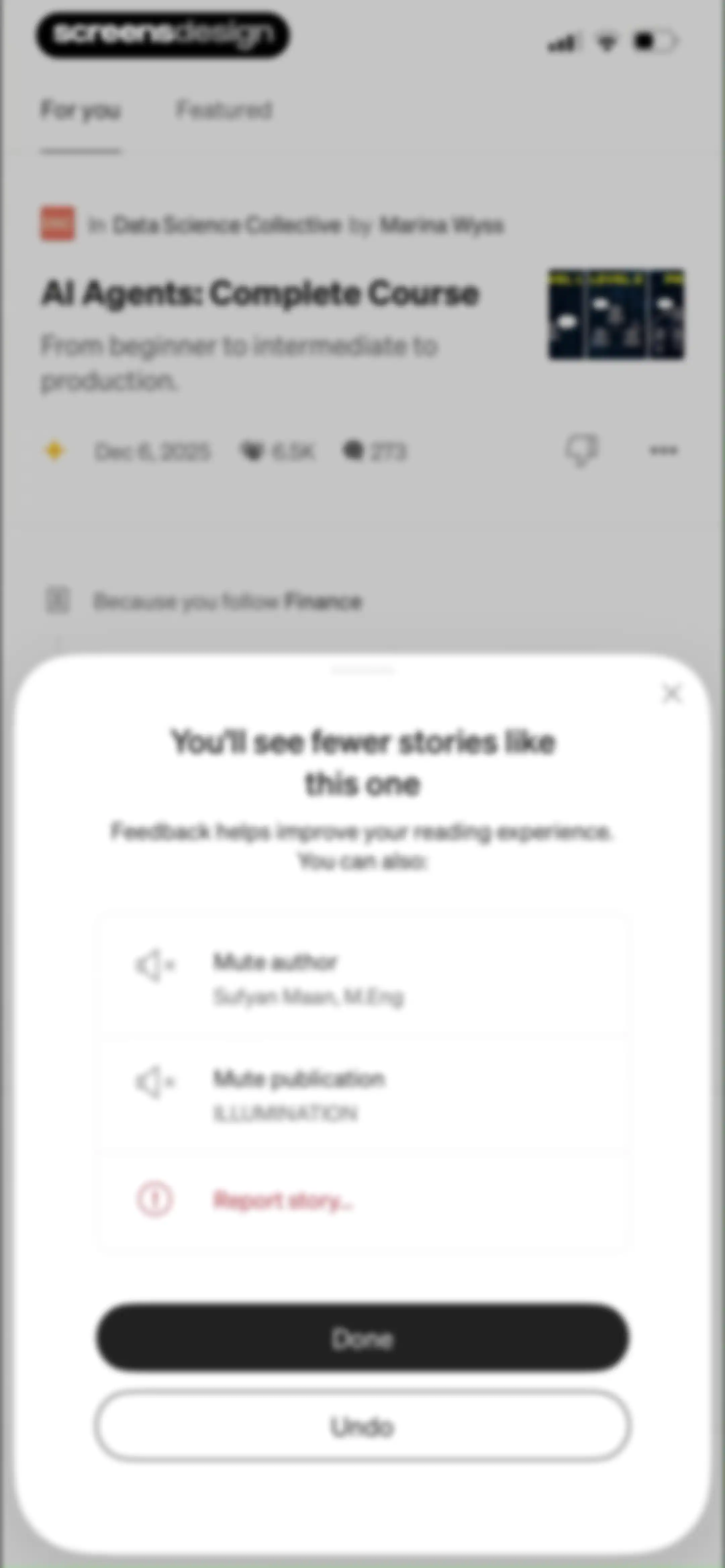 Medium: Read & Write Stories screen 35