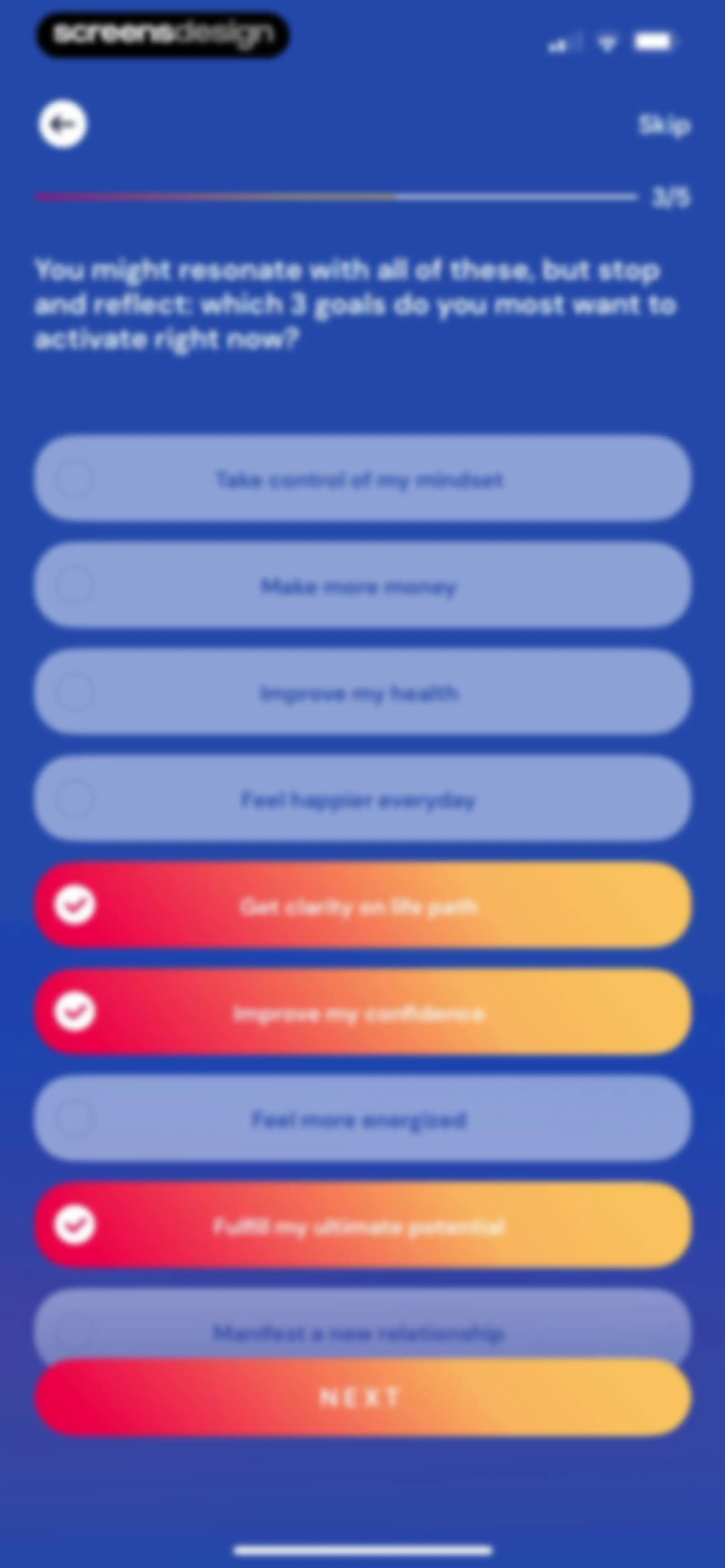 Activations: Daily Motivation screen 53