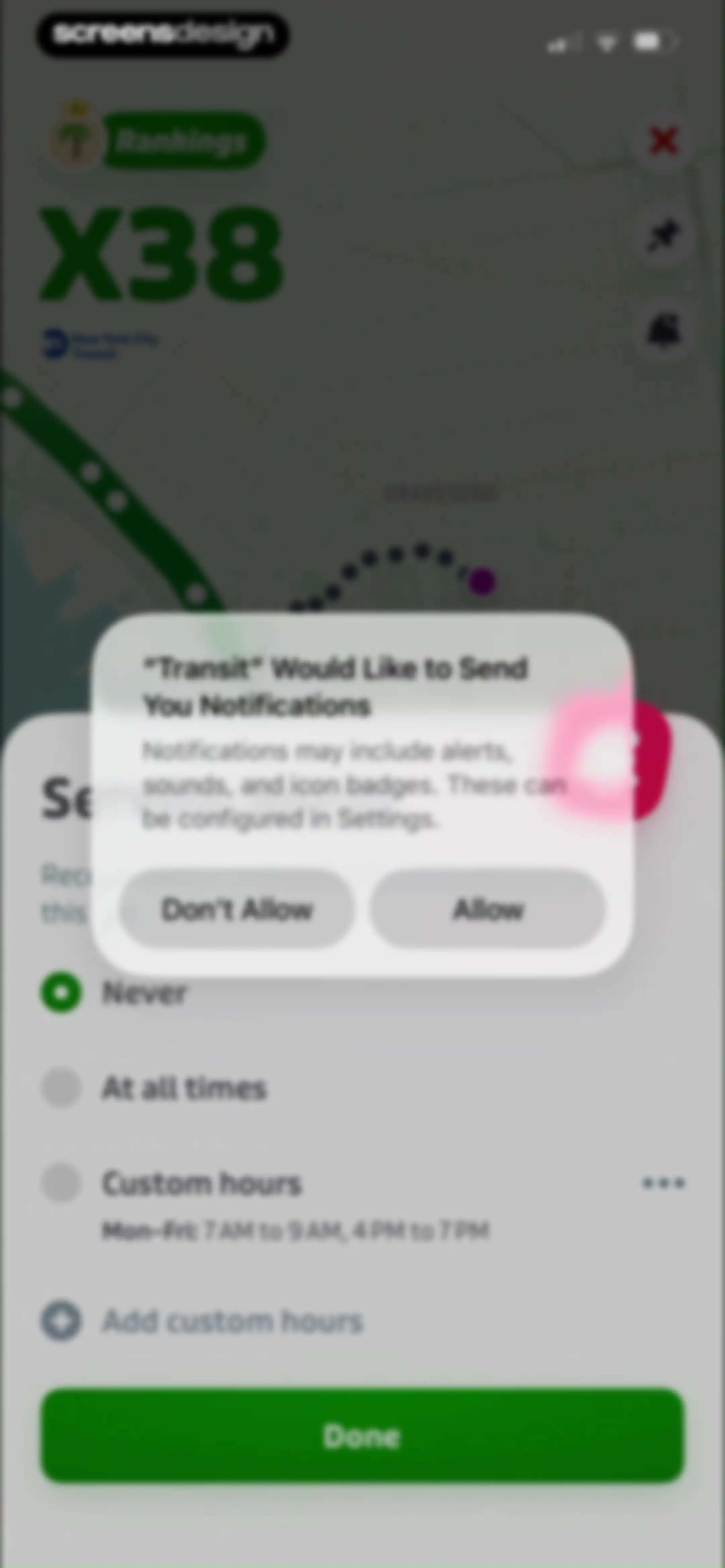 Transit • Subway & Bus Times screen 54