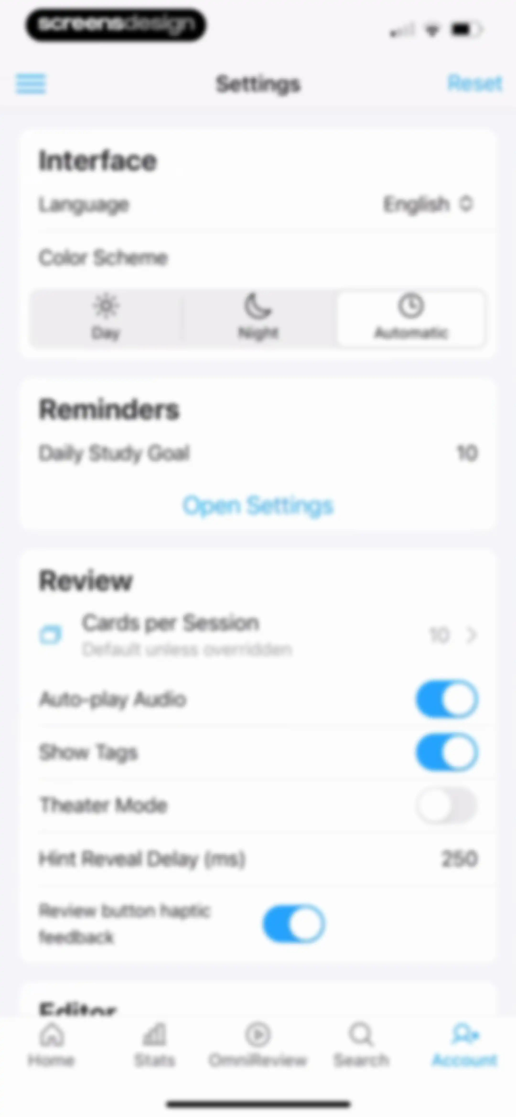 AlgoApp - Flashcards screen 114